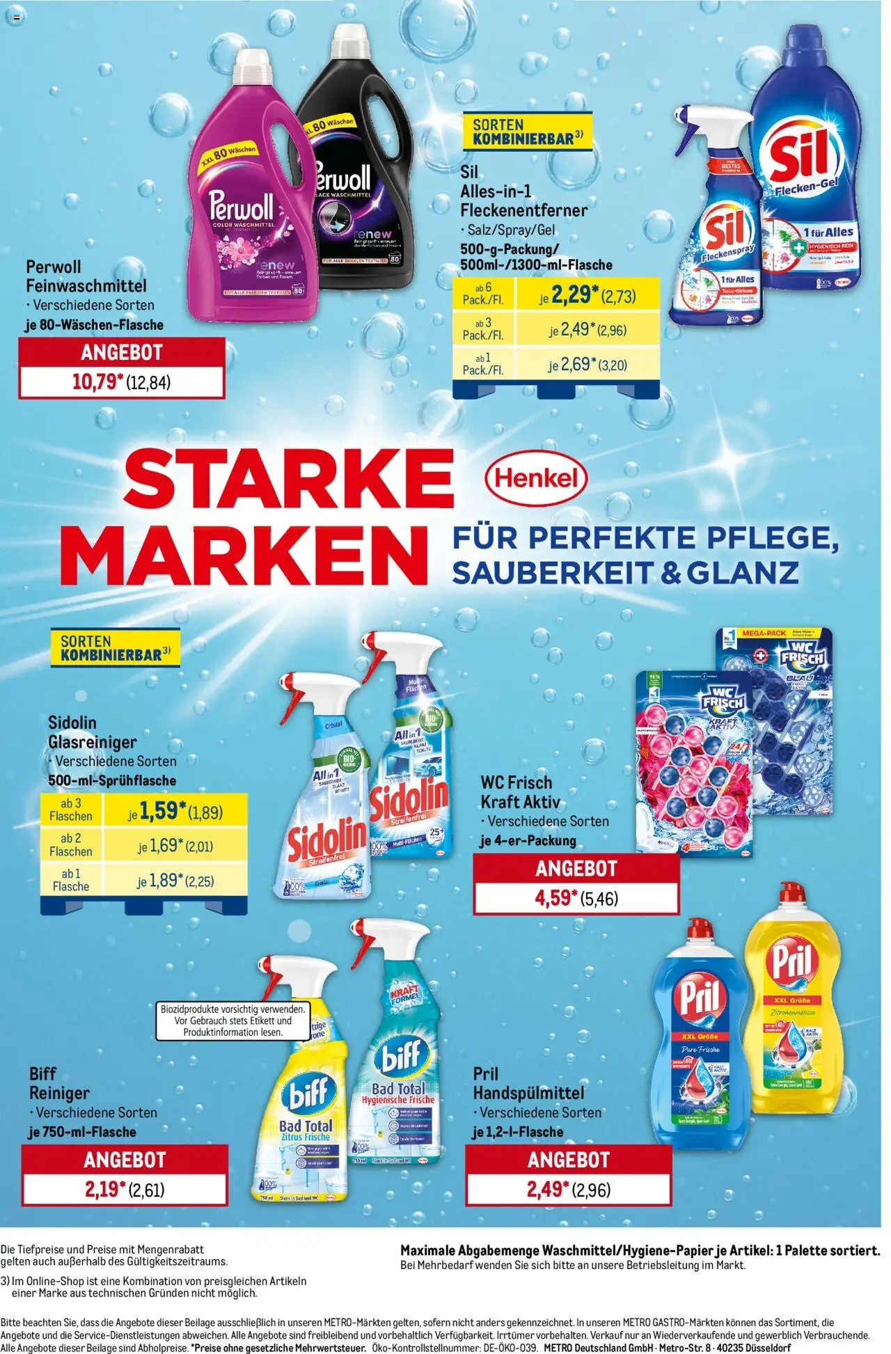 Metro Starke Marken – gültig ab 06.10.2025 | Seite: 18 | Produkte: Bad, Fleckenentferner, Wc frisch, Pril Metro Starke Marken – gültig ab 06.10.2025 | Seite: 18 | Produkte: Bad, Fleckenentferner, Wc frisch, Pril