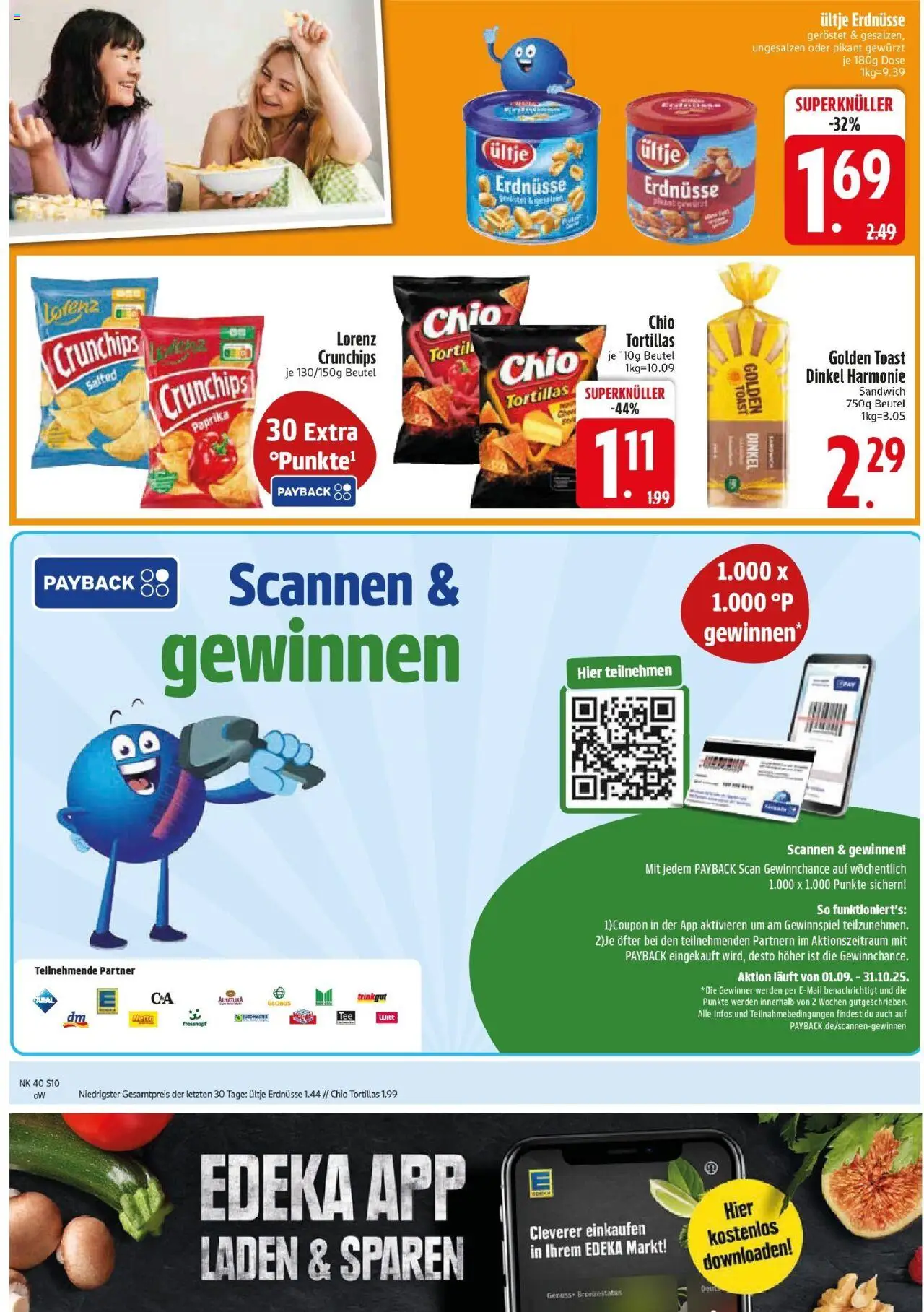 Edeka prospekt Murnau – gültig ab 29.09.2025 | Seite: 10 | Produkte: Toast, Paprika, Lorenz crunchips, Chio tortillas Edeka prospekt Murnau – gültig ab 29.09.2025 | Seite: 10 | Produkte: Toast, Paprika, Lorenz crunchips, Chio tortillas