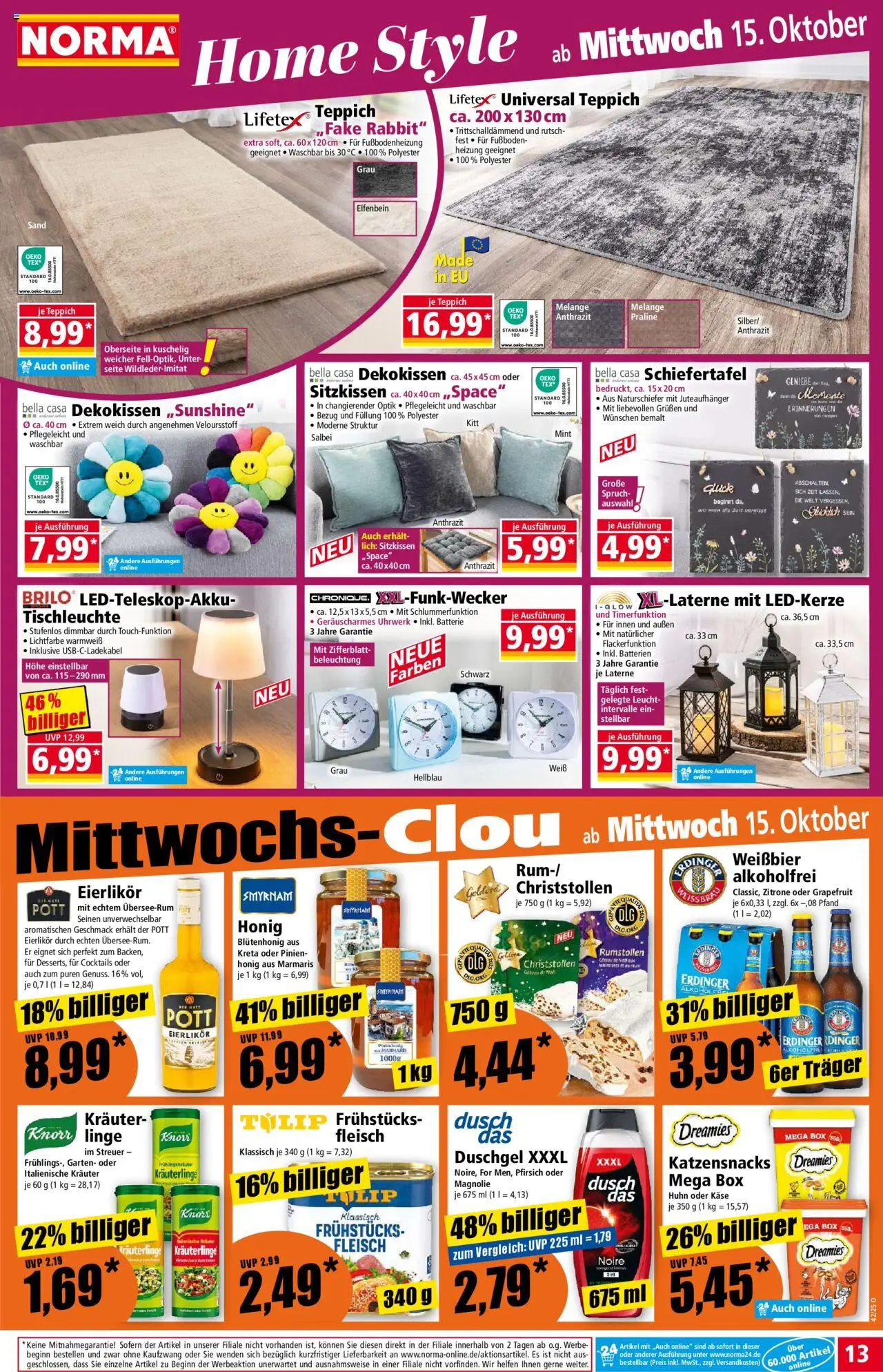 Norma Prospekt 	 – gültig ab 13.10.2025 | Seite: 13 | Produkte: Box, Batterie, Grapefruit, Pfirsich