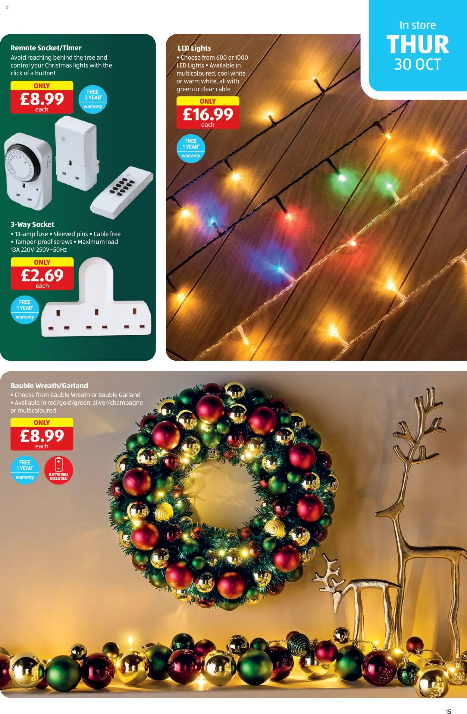 {H1} | Page: 15 | Products: Socket, Lights, Cable {H1} | Page: 15 | Products: Socket, Lights, Cable