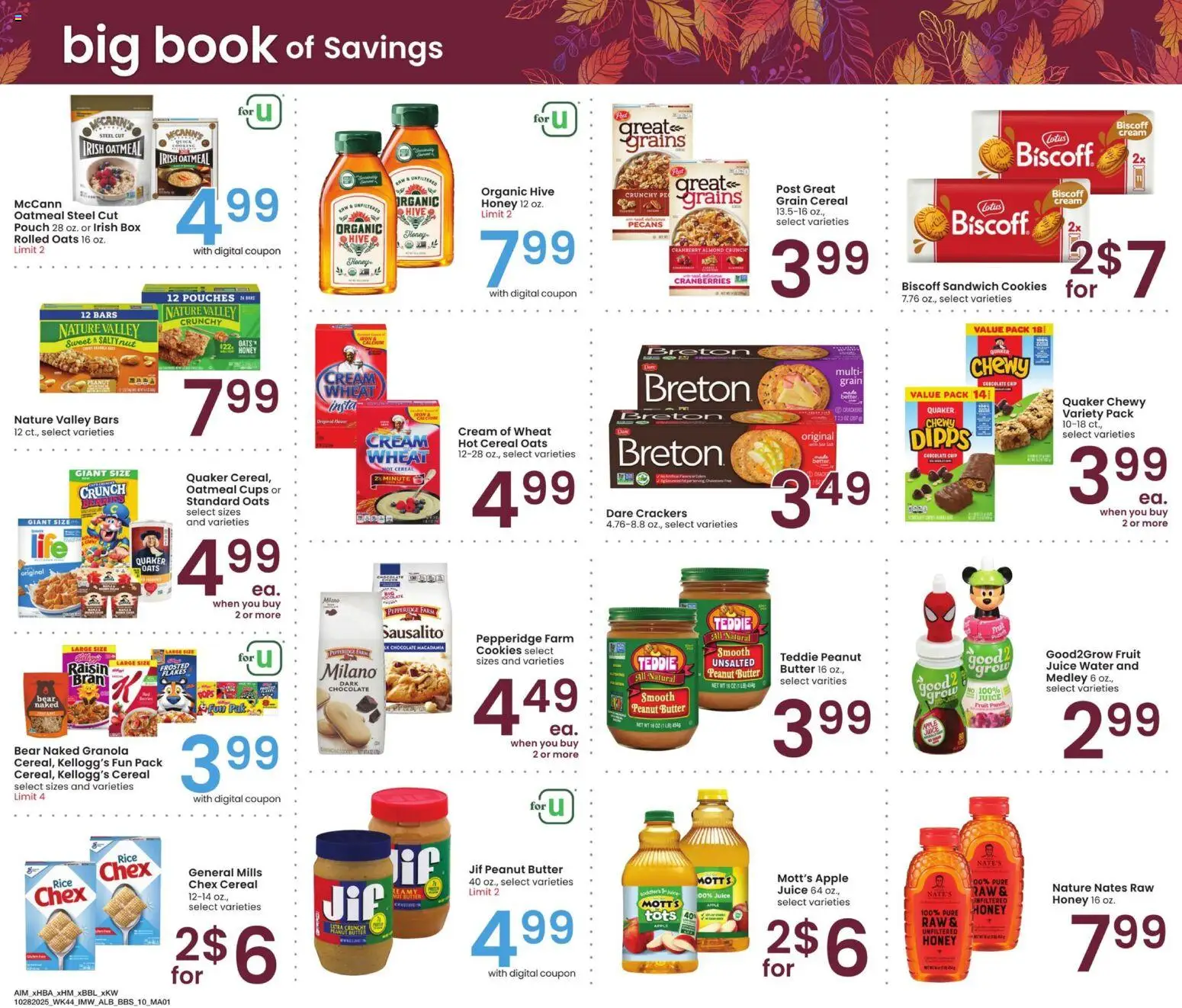 Albertsons Big Book of Savings - valid from 28.10.2025 | Page: 10 | Products: Box, Butter, Rice, Flakes Albertsons Big Book of Savings - valid from 28.10.2025 | Page: 10 | Products: Box, Butter, Rice, Flakes