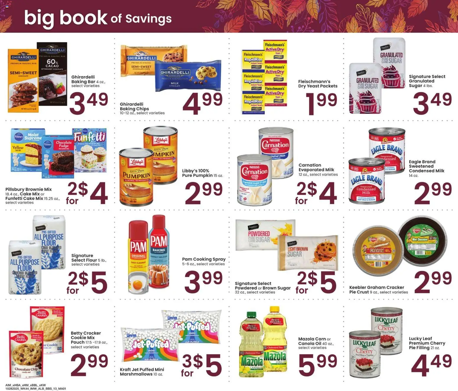Albertsons Big Book of Savings - valid from 28.10.2025 | Page: 13 | Products: Sugar, Pumpkin, Cherry Pie, Chocolate Chip Albertsons Big Book of Savings - valid from 28.10.2025 | Page: 13 | Products: Sugar, Pumpkin, Cherry Pie, Chocolate Chip