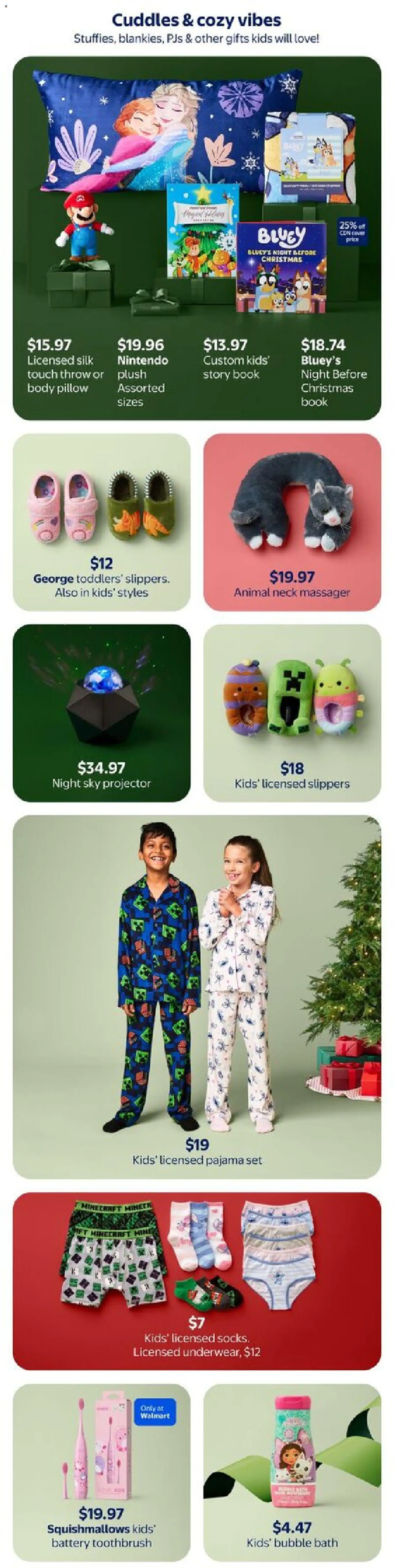 Walmart flyer valid from 30.10.2025 | Page: 14 | Products: Slippers, Bubble bath, Pillow, Battery Walmart flyer valid from 30.10.2025 | Page: 14 | Products: Slippers, Bubble bath, Pillow, Battery