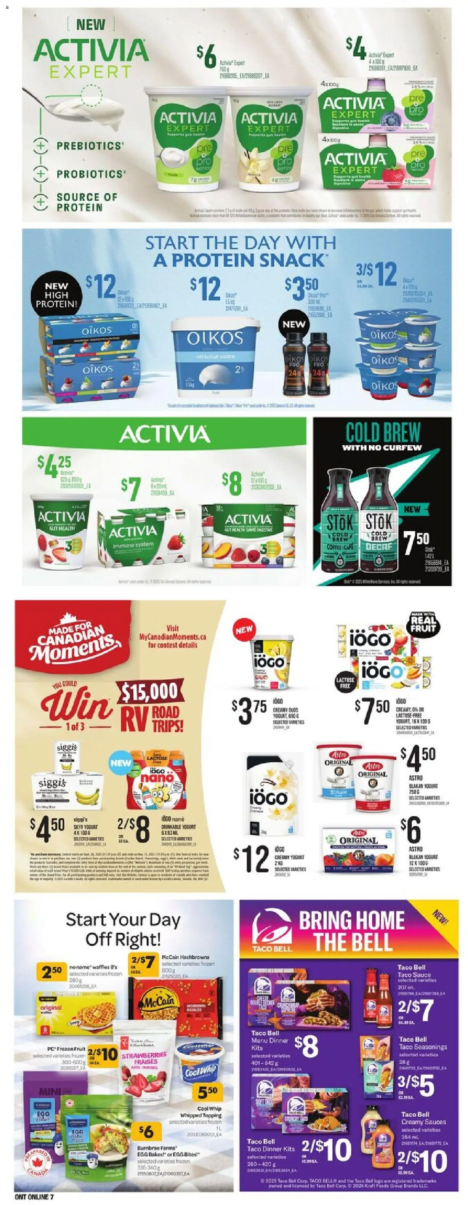 Loblaws flyer valid from 23.10.2025 | Page: 18 | Products: Strawberries, PC, Yogurt, Coffee