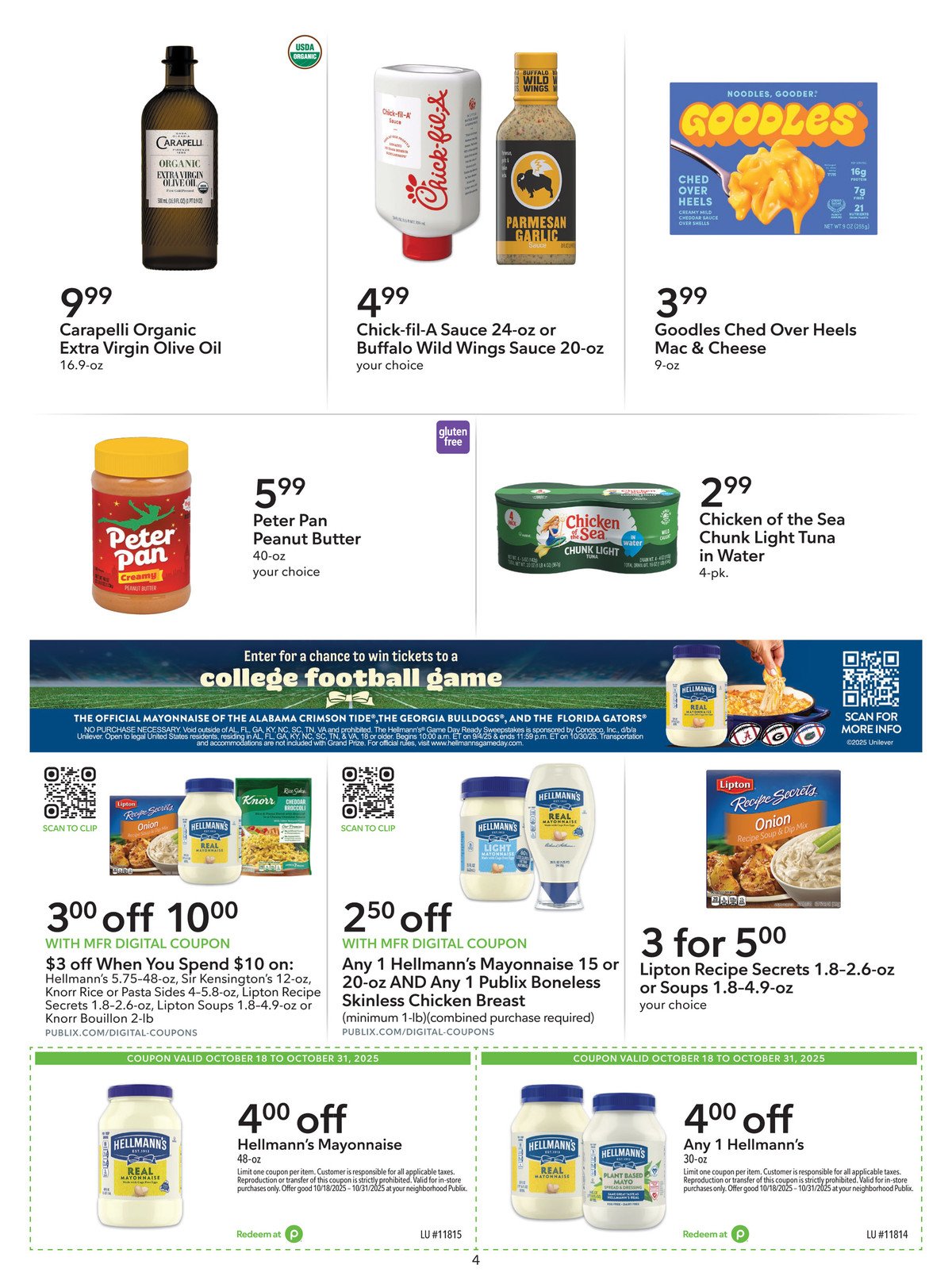 Publix Extra Savings October 18 – October 31, 2025 4