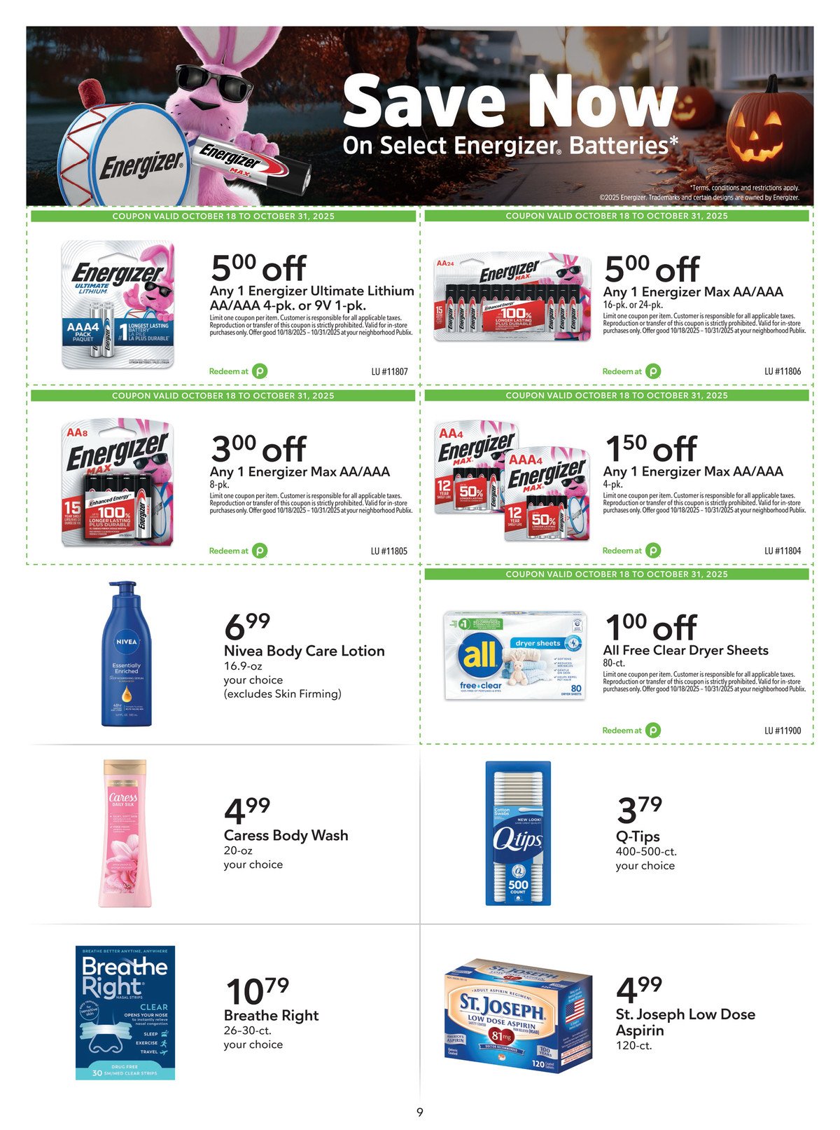 Publix Extra Savings October 18 – October 31, 2025 9