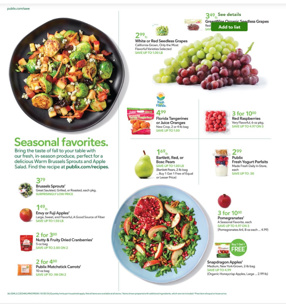 Publix Ad for this week October 29 – November 4, 2025 6
