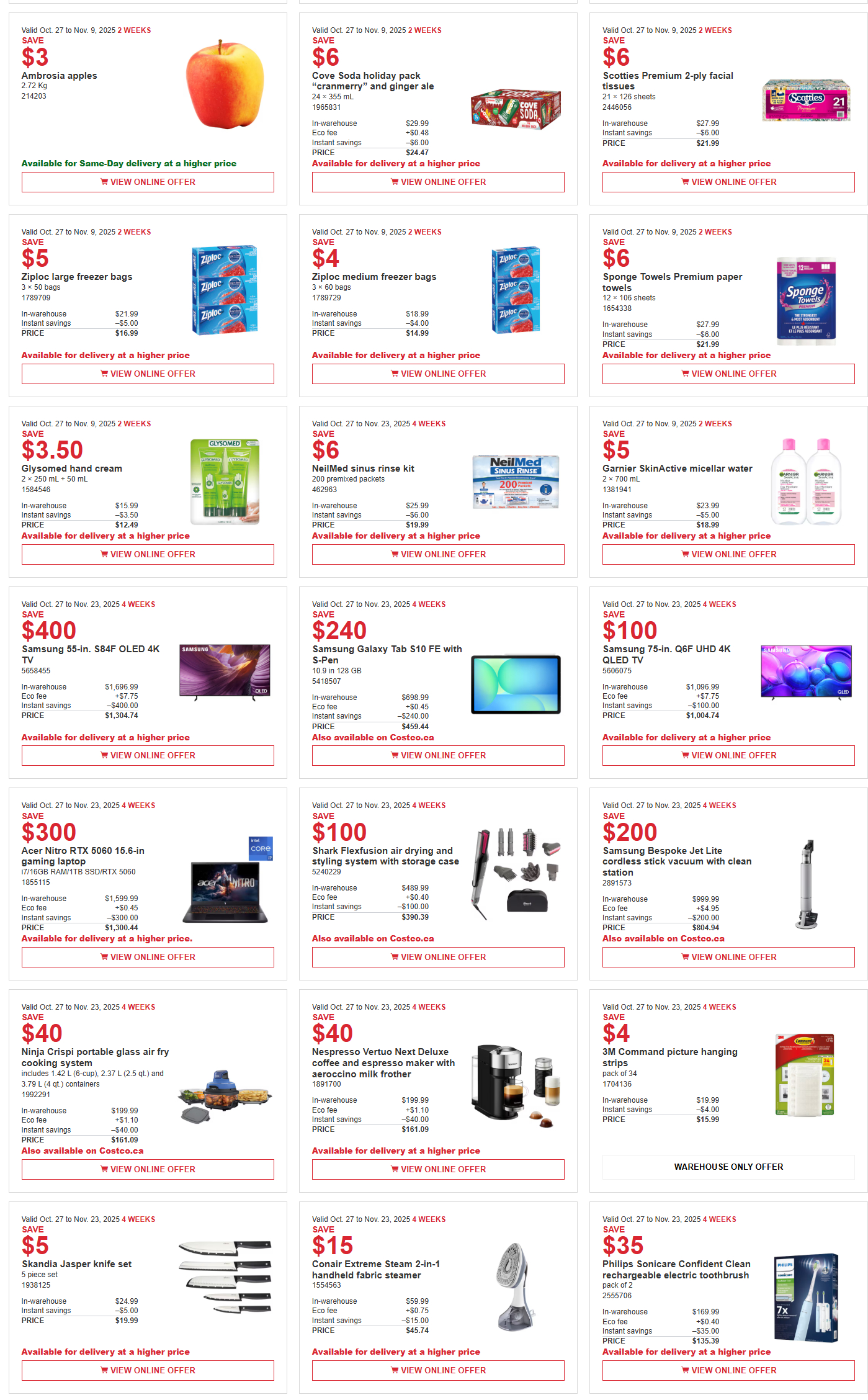 Costco Flyer Sale (BC, AB, SK & MB) October 27 – November 9, 2025 3