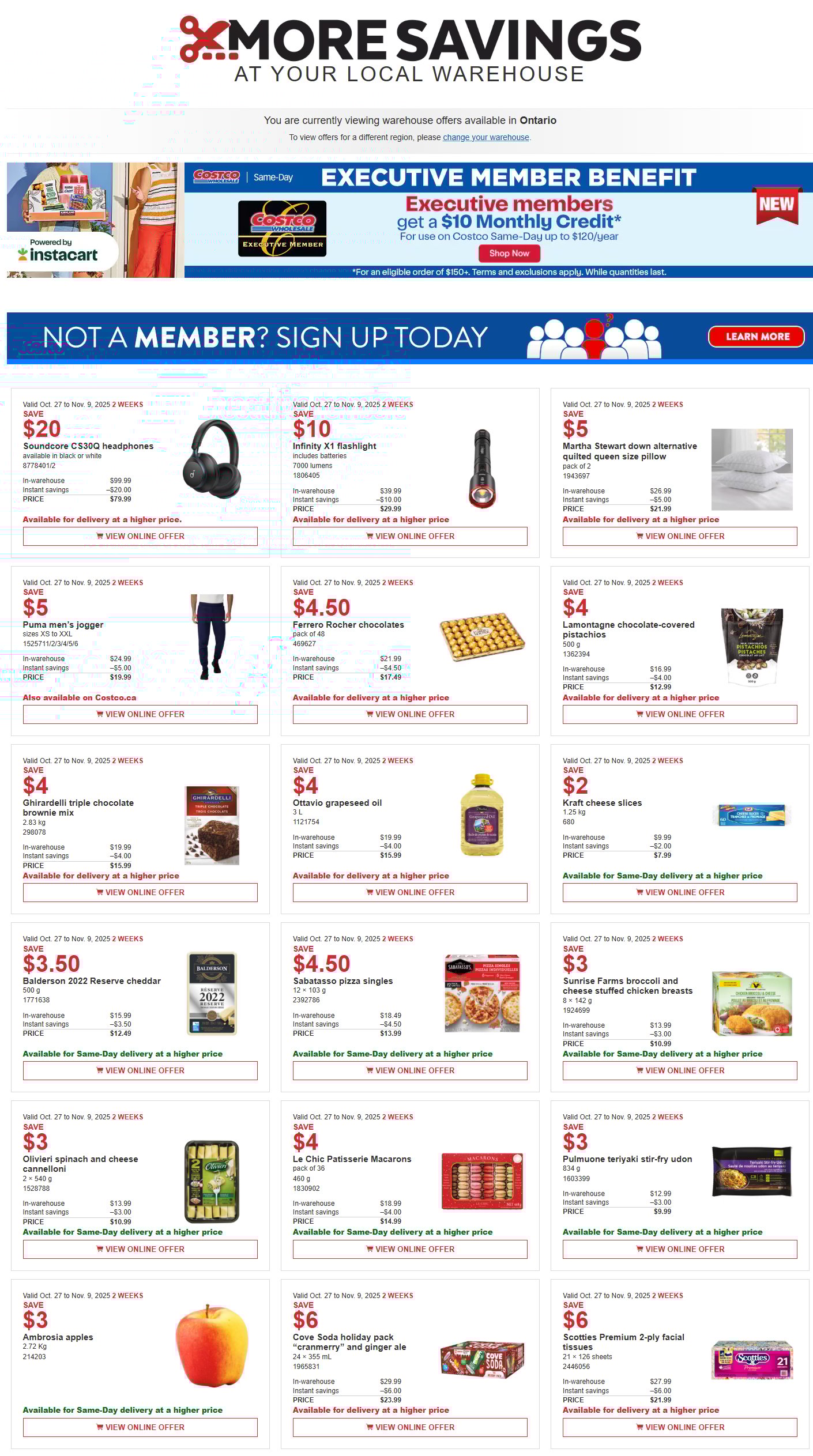 Costco Flyer Sale (ON & Atlantic) October 27 – November 9, 2025