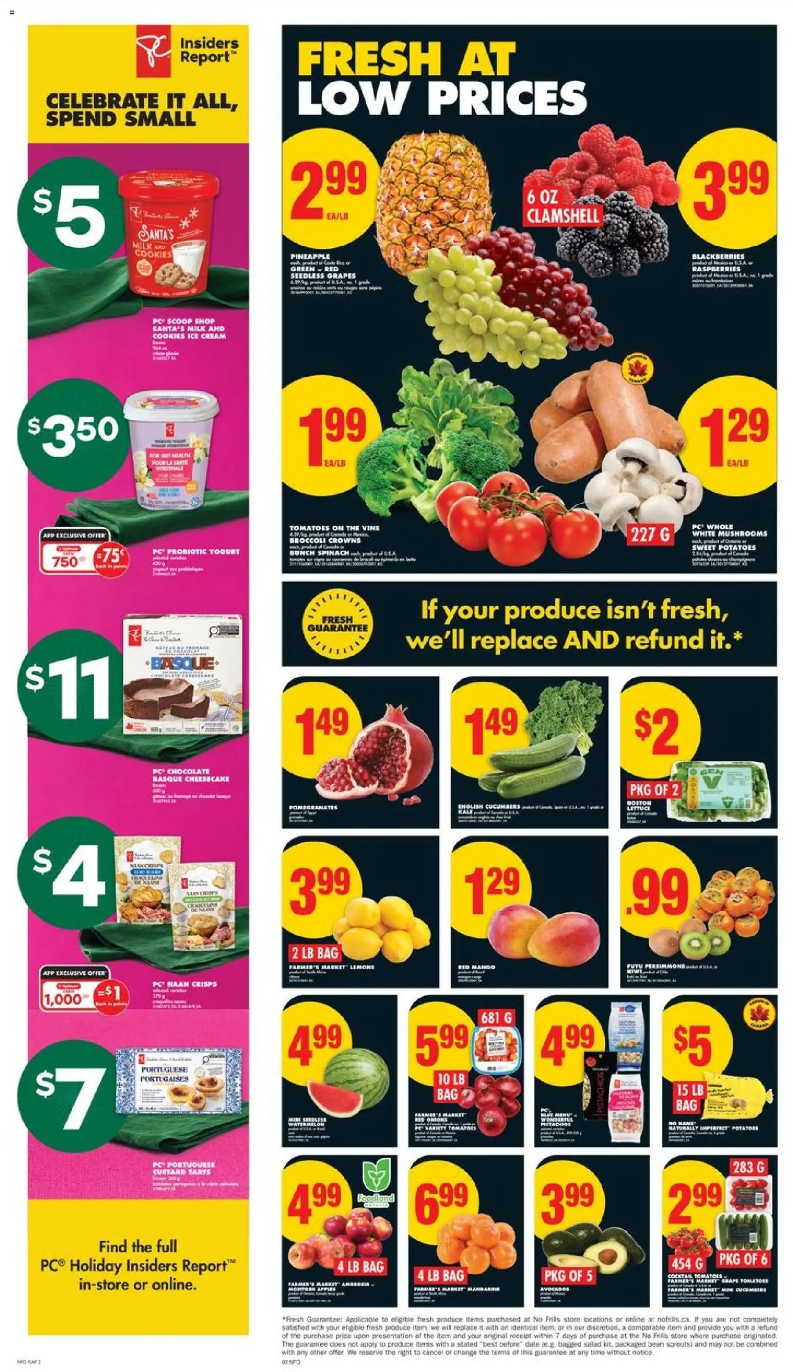 No Frills flyer valid from 30.10.2025 | Page: 2 | Products: Pineapple, Cream, Ice cream, Chocolate No Frills flyer valid from 30.10.2025 | Page: 2 | Products: Pineapple, Cream, Ice cream, Chocolate