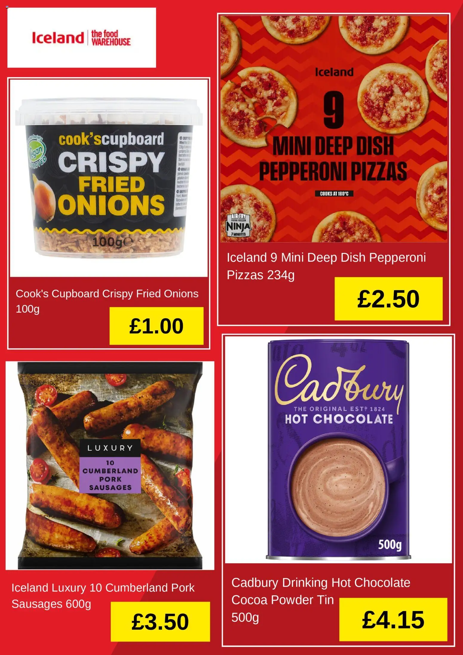 {H1} | Page: 4 | Products: Chocolate, Pork, Sausages, Papier blanc {H1} | Page: 4 | Products: Chocolate, Pork, Sausages, Papier blanc