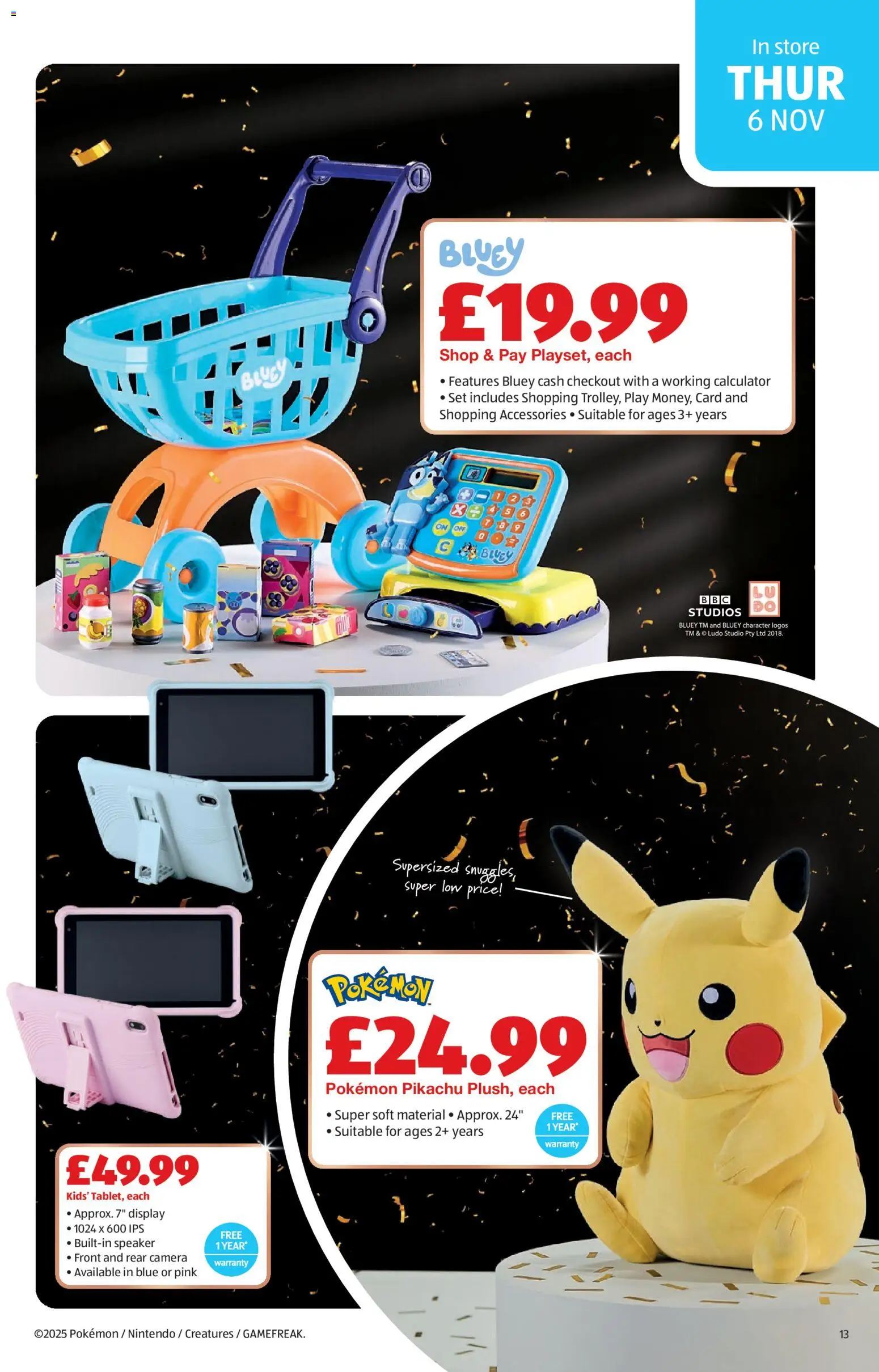 {H1} | Page: 13 | Products: Camera, Speaker, Calculator, Nintendo