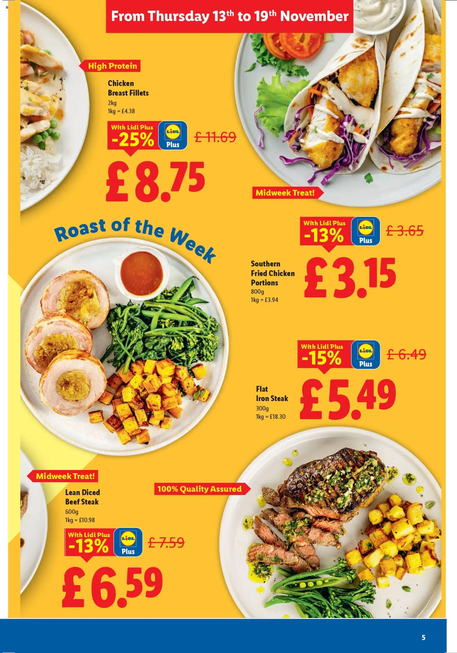 {H1} | Page: 5 | Products: Chicken, Chicken breast, Beef, Iron