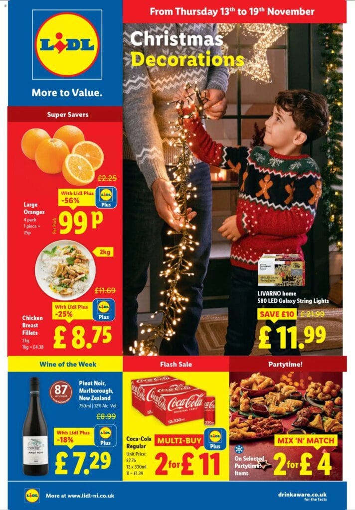 Lidl offers this week Thursday 13 November Christmas Decorations