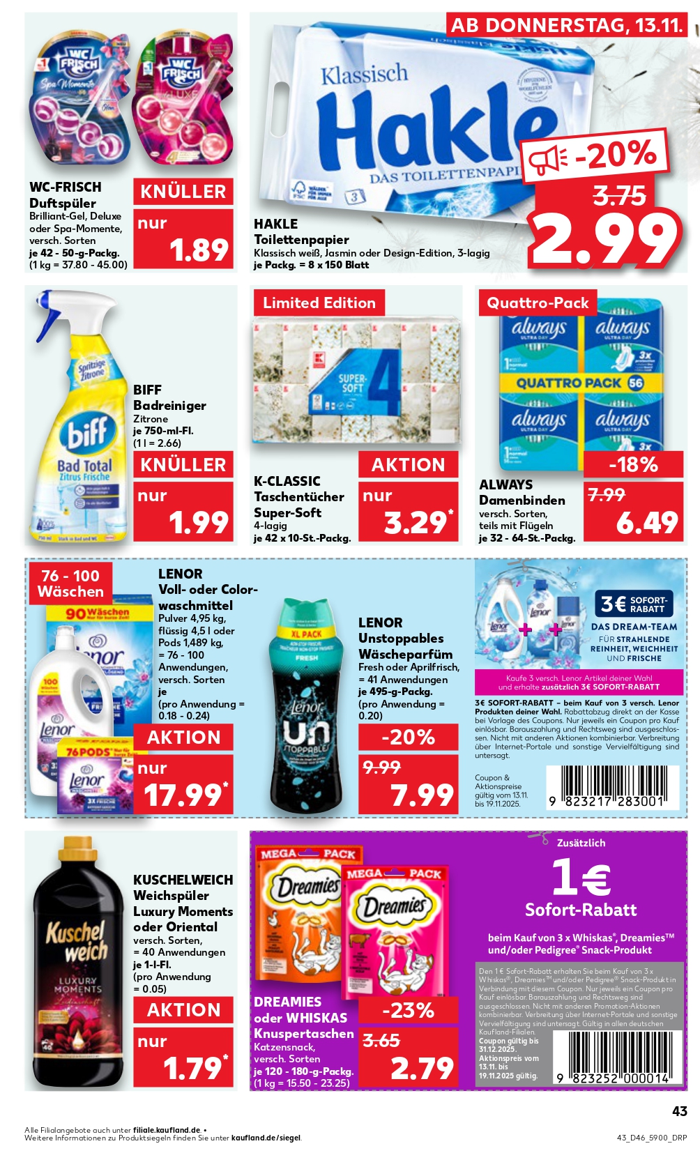 Kaufland Prospekt für nächste Woche: Alle Angebote vom 13.11.2025 bis 18.11.2025 85