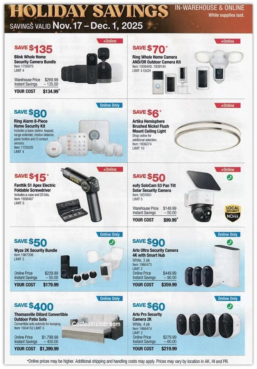 Black Friday 2025 – Holiday Savings COSTCO Sales Ad 14