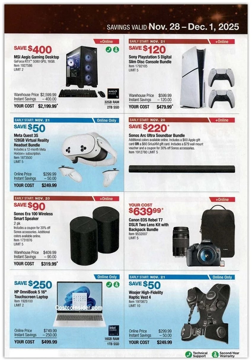 Black Friday 2025 – Holiday Savings COSTCO Sales Ad 27