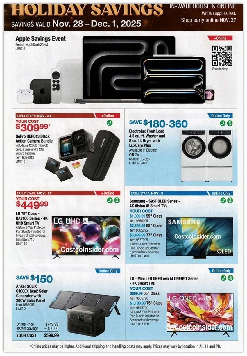 Black Friday 2025 – Holiday Savings COSTCO Sales Ad 28