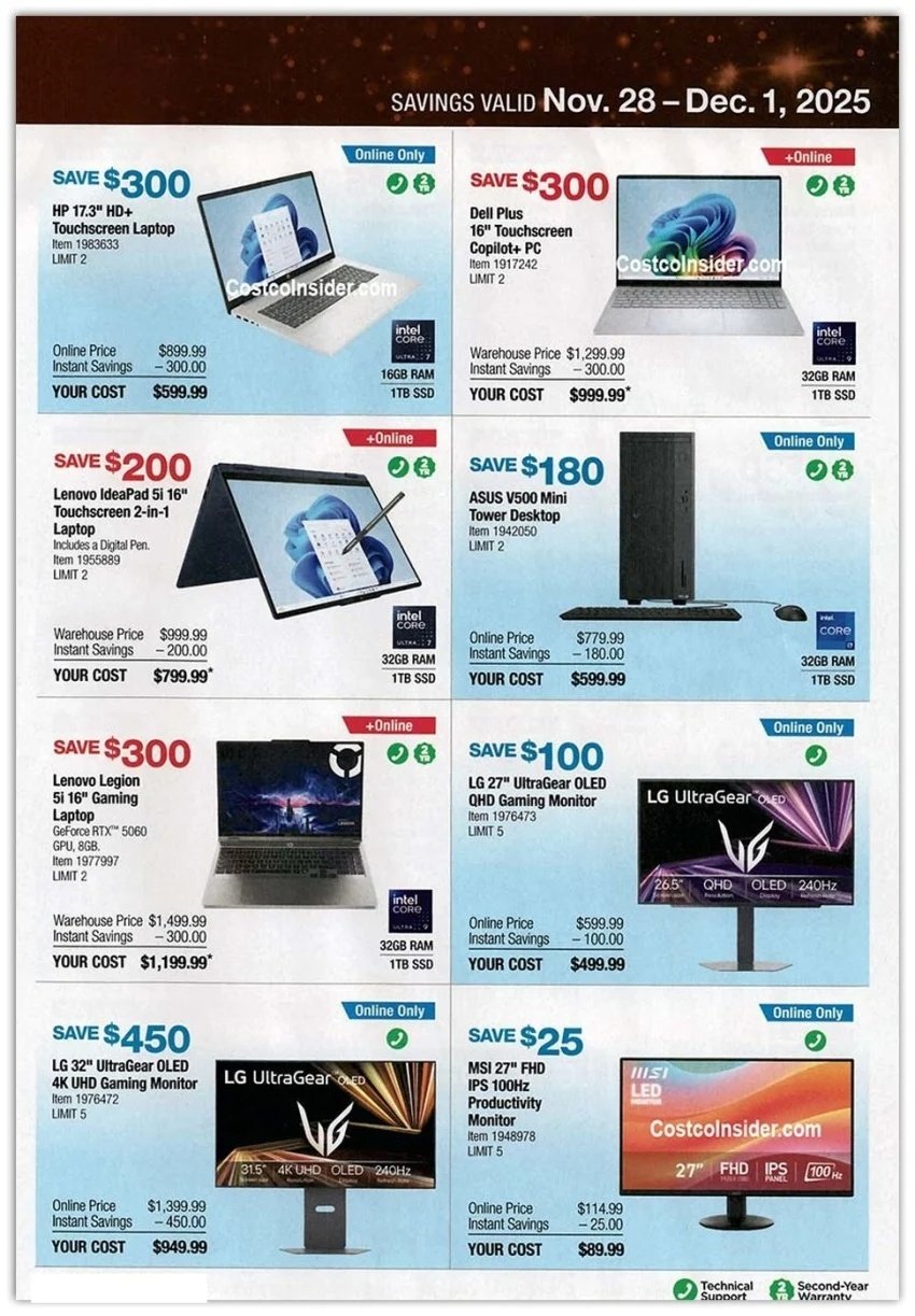 Black Friday 2025 – Holiday Savings COSTCO Sales Ad 29