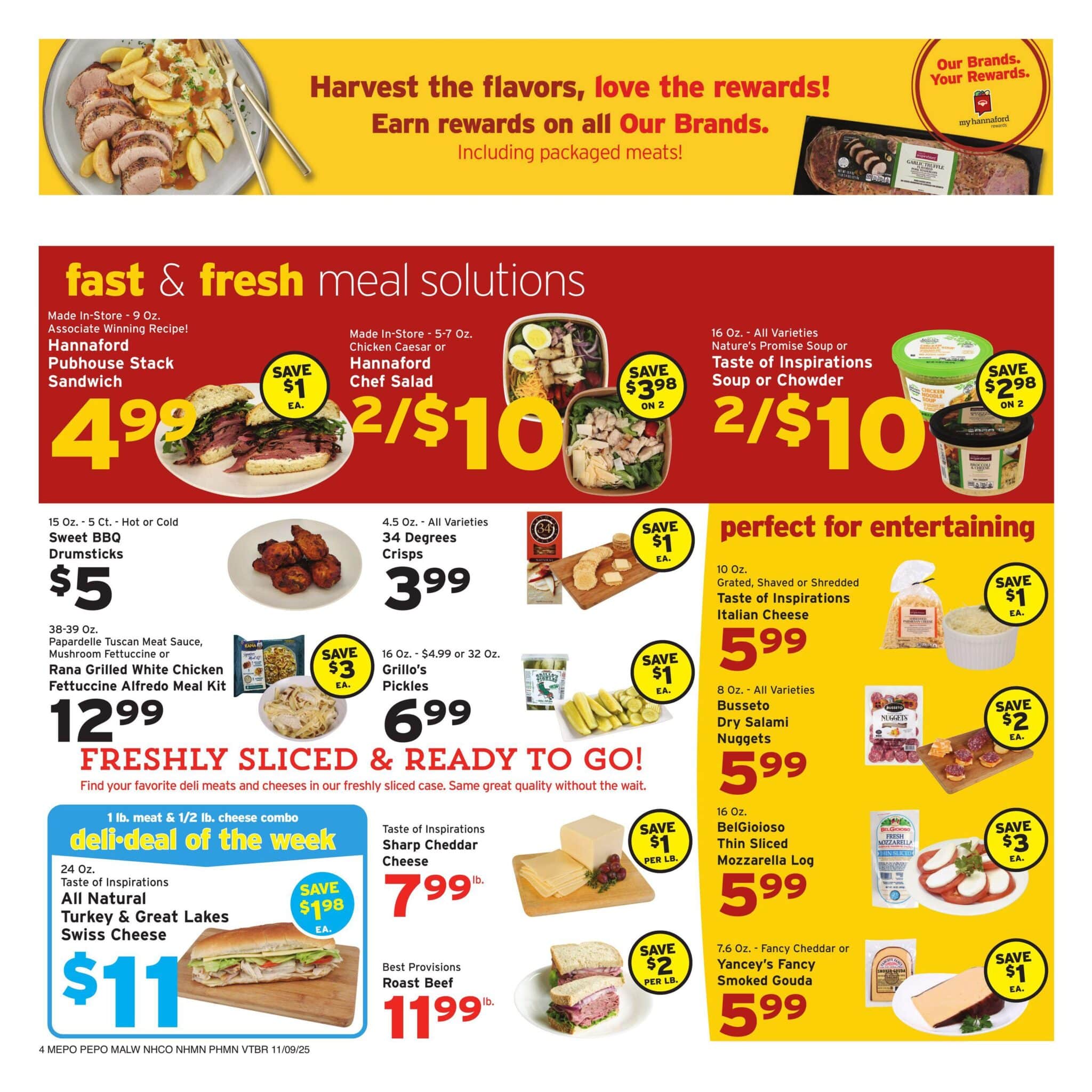 Hannaford Flyer Preview November 9 – November 15, 2025 11