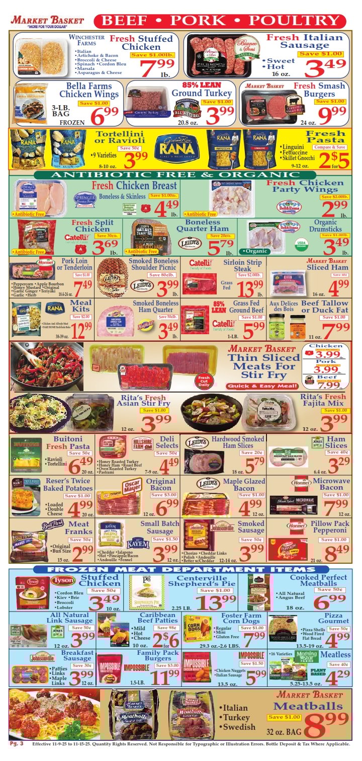Market Basket Weekly Flyer and Circular 09 November 3