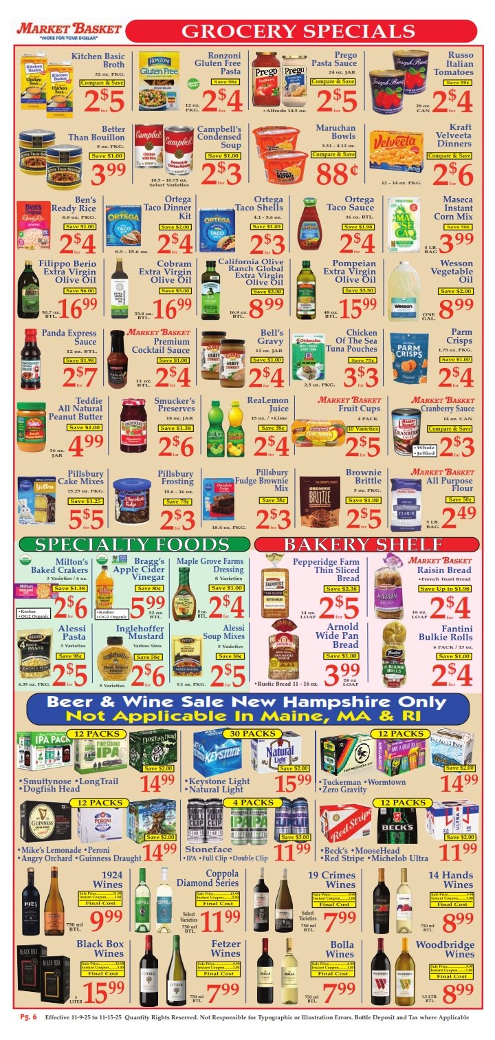 Market Basket Weekly Flyer and Circular 09 November 6