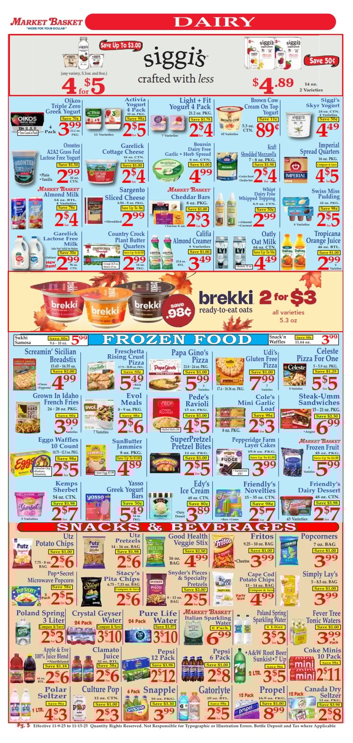 Market Basket Weekly Flyer and Circular 09 November 5
