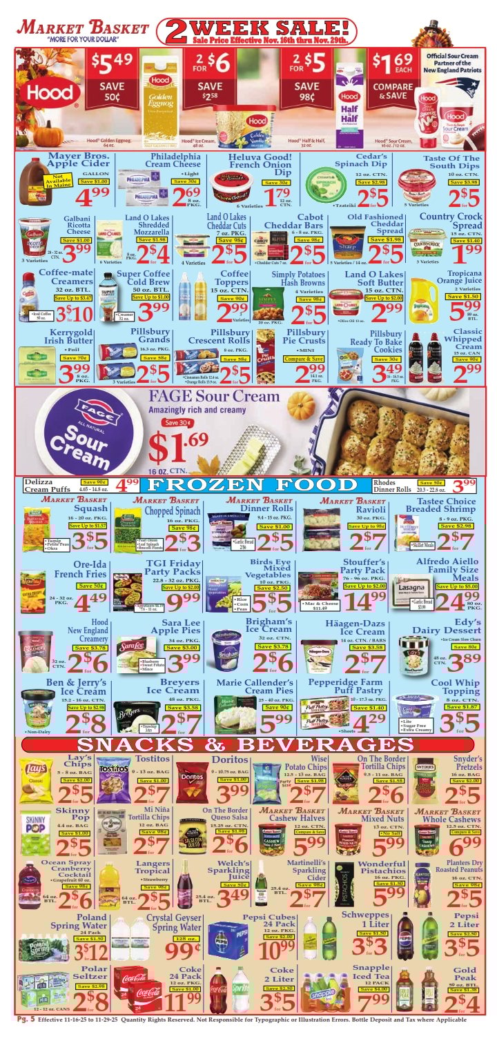 Market Basket Weekly Flyer and Circular 16 November 5