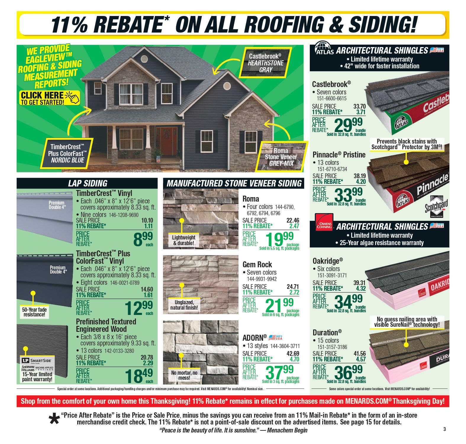 Menards sale ad 13 November Menards ad this week Big Projects, Big Savings! 4
