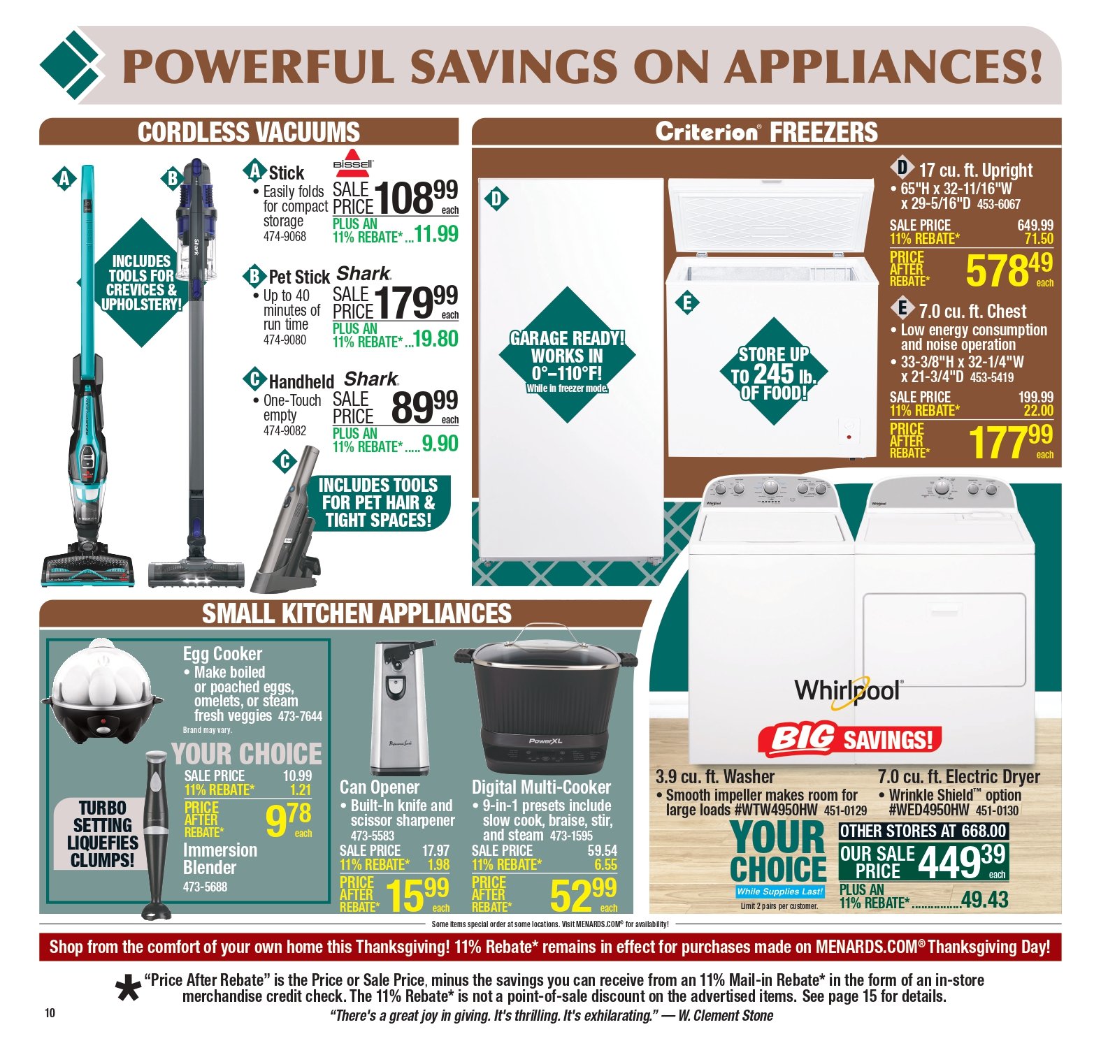 Menards sale ad 13 November Menards ad this week Big Projects, Big Savings! 13