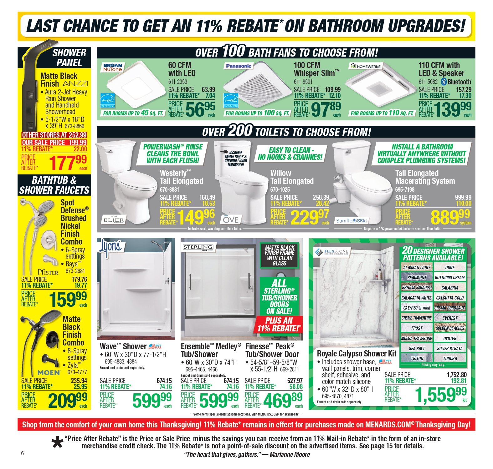 Menards sale ad 13 November Menards ad this week Big Projects, Big Savings! 9