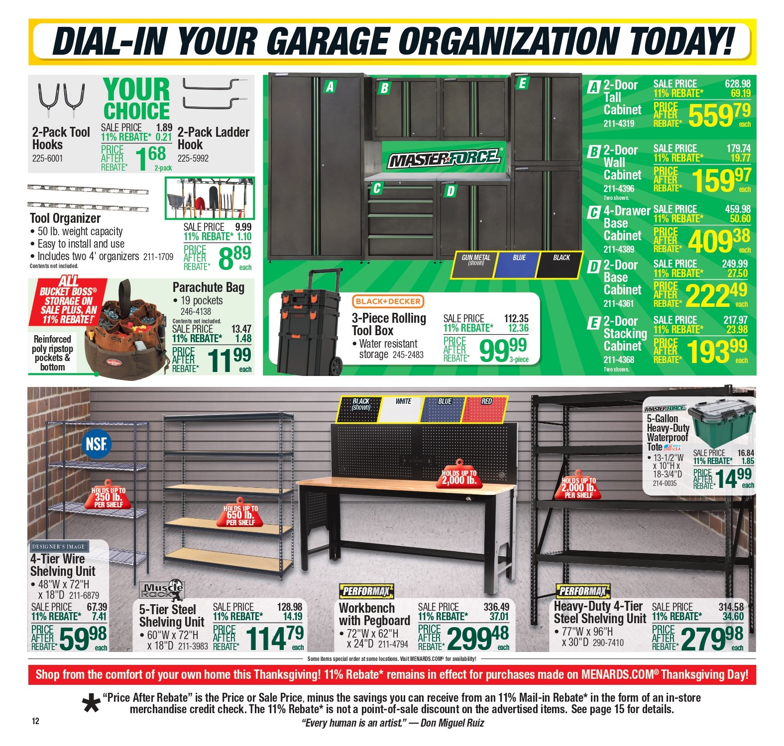 Menards sale ad 13 November Menards ad this week Big Projects, Big Savings! 15