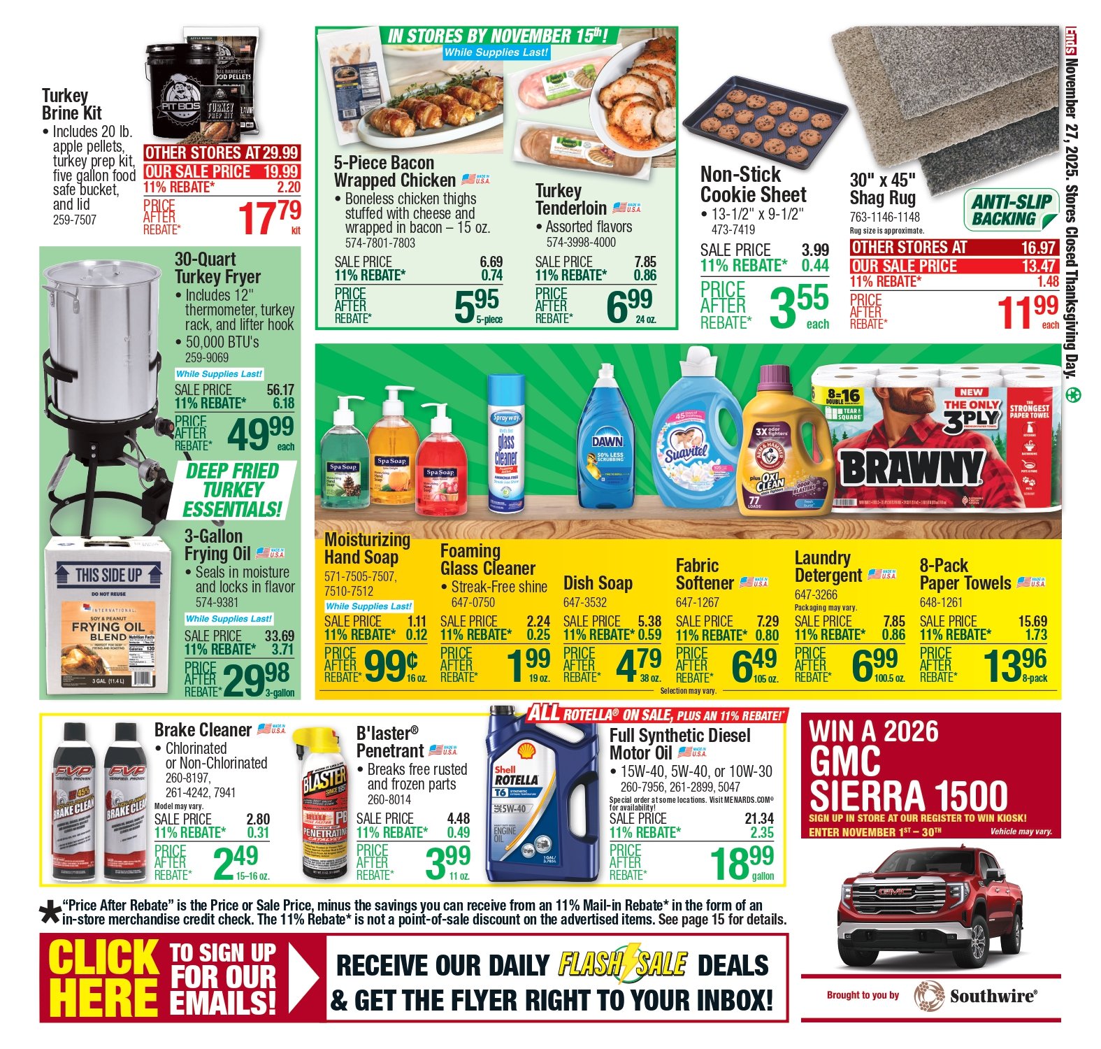 Menards sale ad 13 November Menards ad this week Big Projects, Big Savings! 23