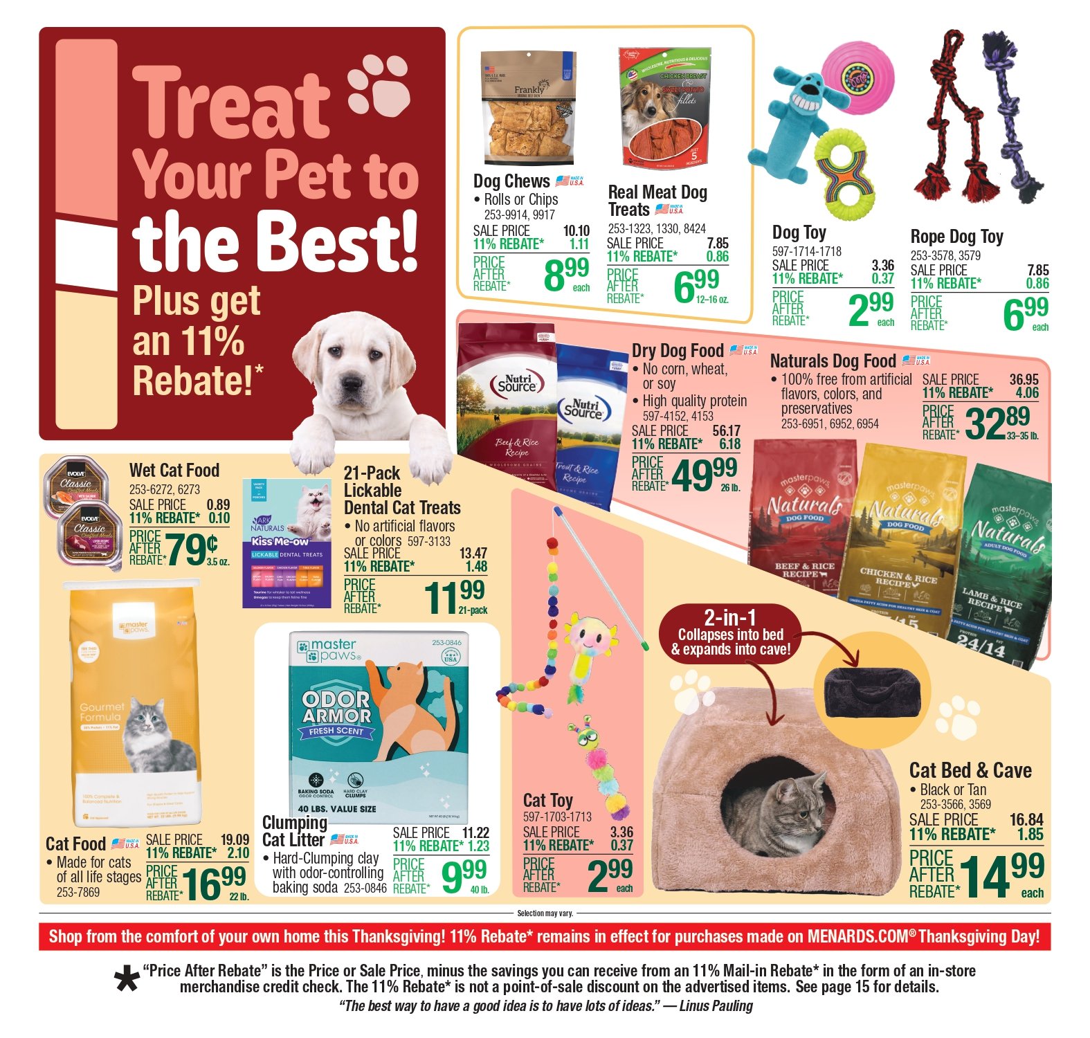 Menards sale ad 13 November Menards ad this week Big Projects, Big Savings! 22