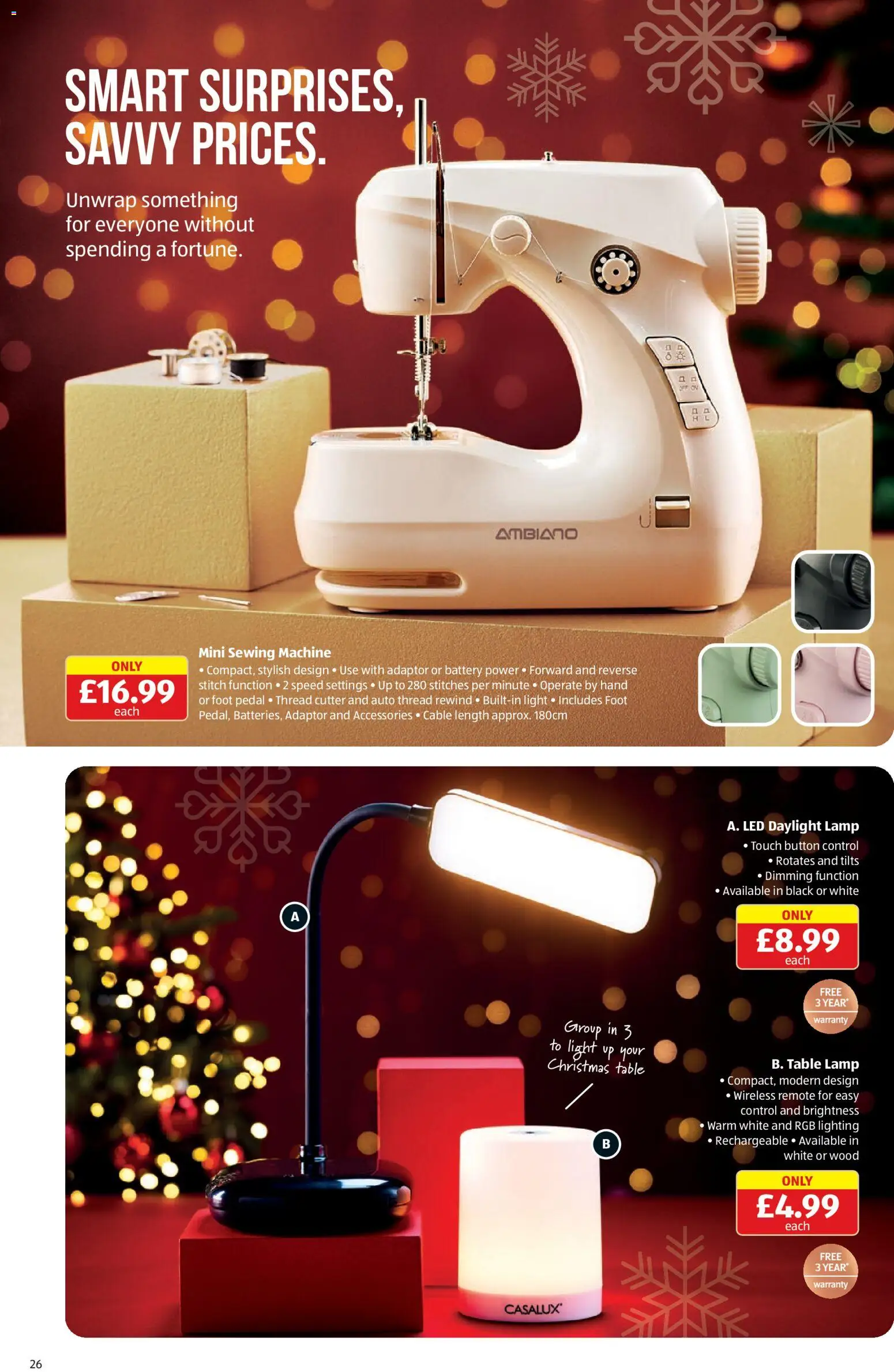 {H1} | Page: 26 | Products: Battery, Table lamp, Cable, Cutter