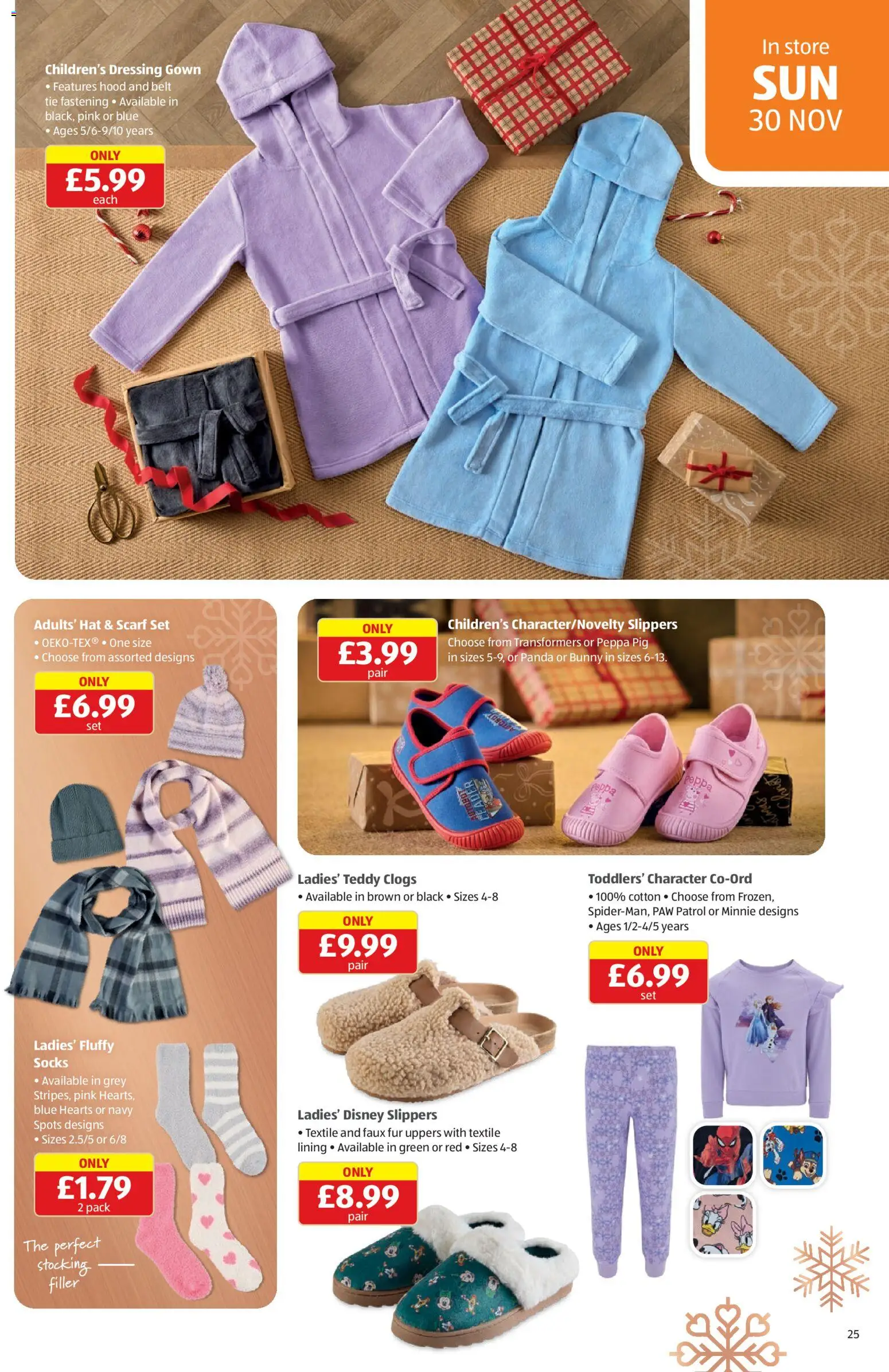 {H1} | Page: 25 | Products: Slippers, Scarf, Hat, Belt