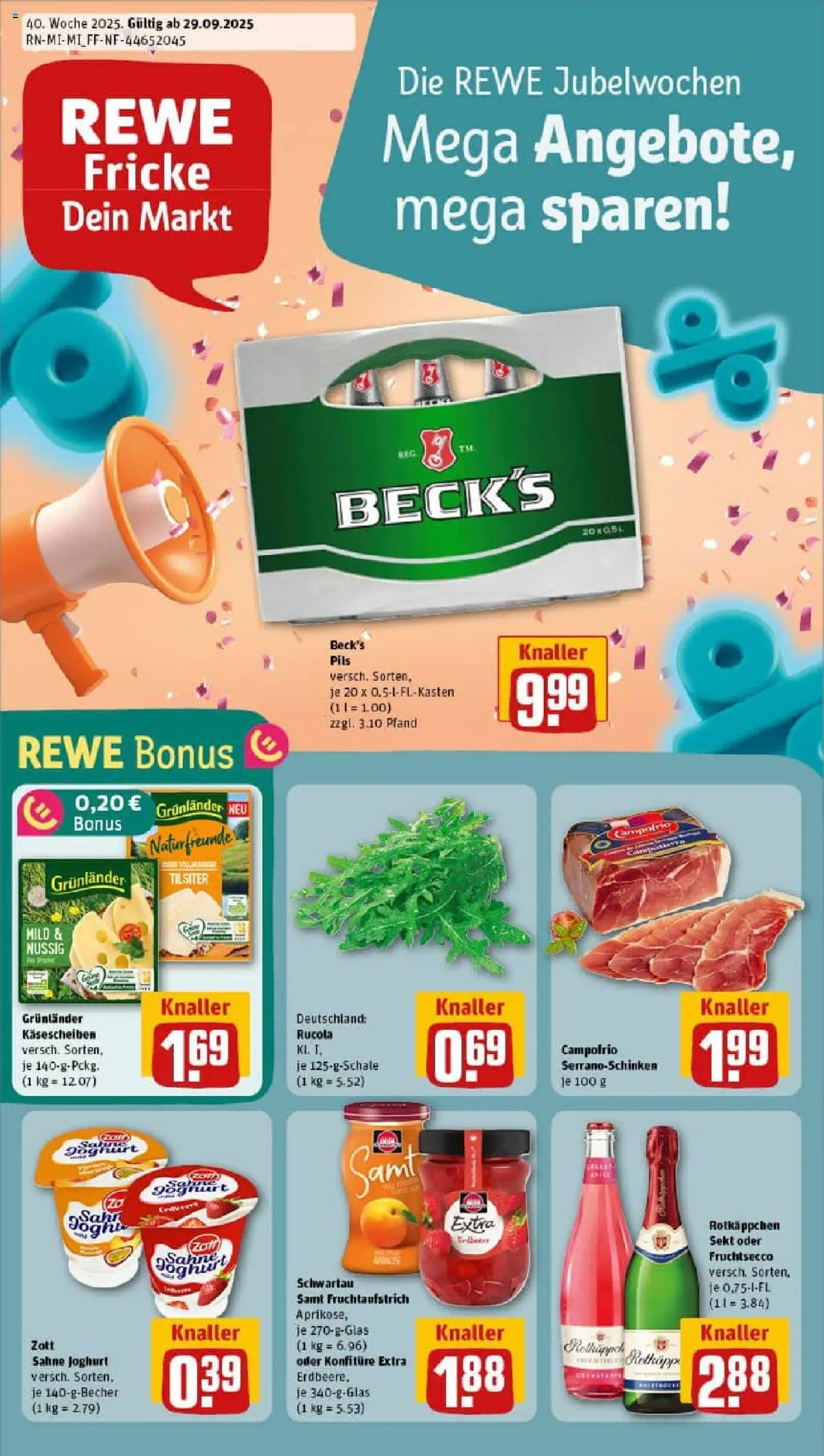 Rewe prospekt Stadtallendorf – gültig ab 28.09.2025 | Seite: 1 | Produkte: Joghurt, Pils, Rotkäppchen, Sahne Rewe prospekt Stadtallendorf – gültig ab 28.09.2025 | Seite: 1 | Produkte: Joghurt, Pils, Rotkäppchen, Sahne