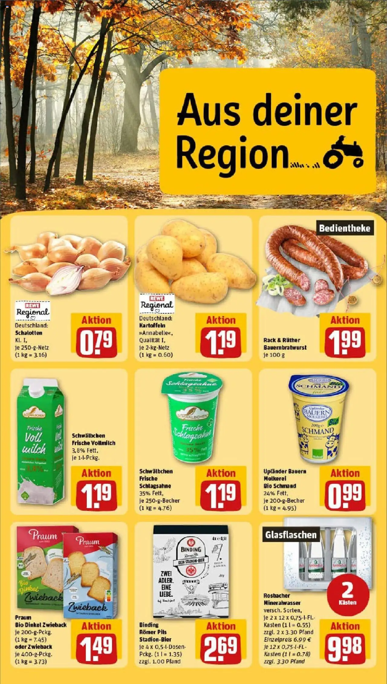Rewe prospekt Stadtallendorf – gültig ab 28.09.2025 | Seite: 23 | Produkte: Schlagsahne, Milch, Pils, Kartoffeln Rewe prospekt Stadtallendorf – gültig ab 28.09.2025 | Seite: 23 | Produkte: Schlagsahne, Milch, Pils, Kartoffeln
