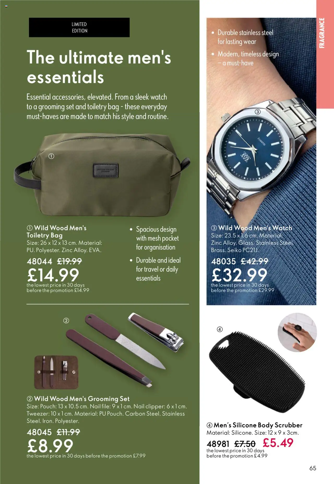 {H1} | Page: 65 | Products: Fragrance, Watch, Bag