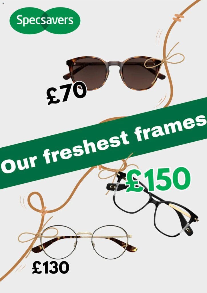 Specsavers Sale UK deals Online Shopping Offer Monday 10 November