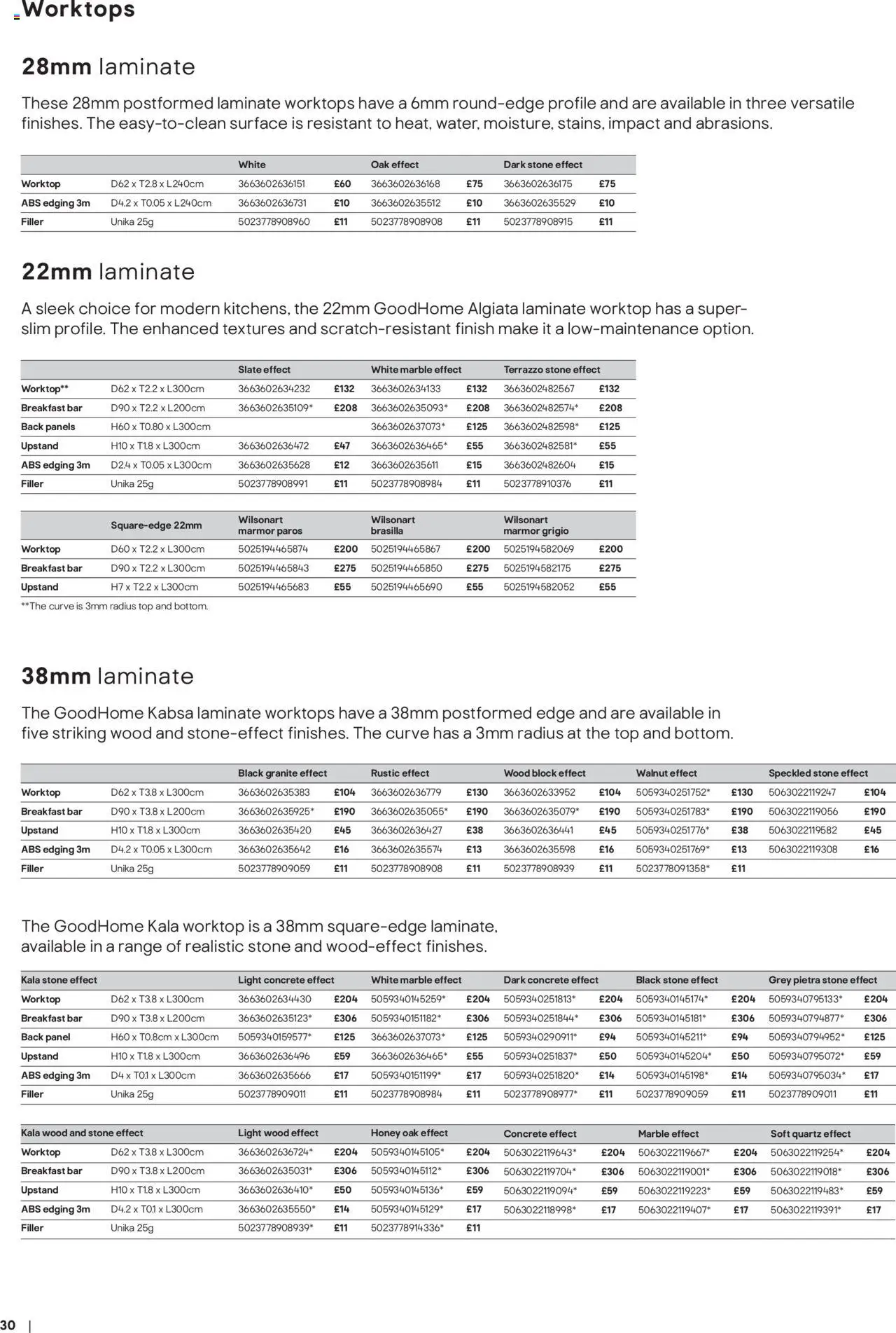 {H1} | Page: 30 | Products: Worktop, Laminate worktop, Honey {H1} | Page: 30 | Products: Worktop, Laminate worktop, Honey