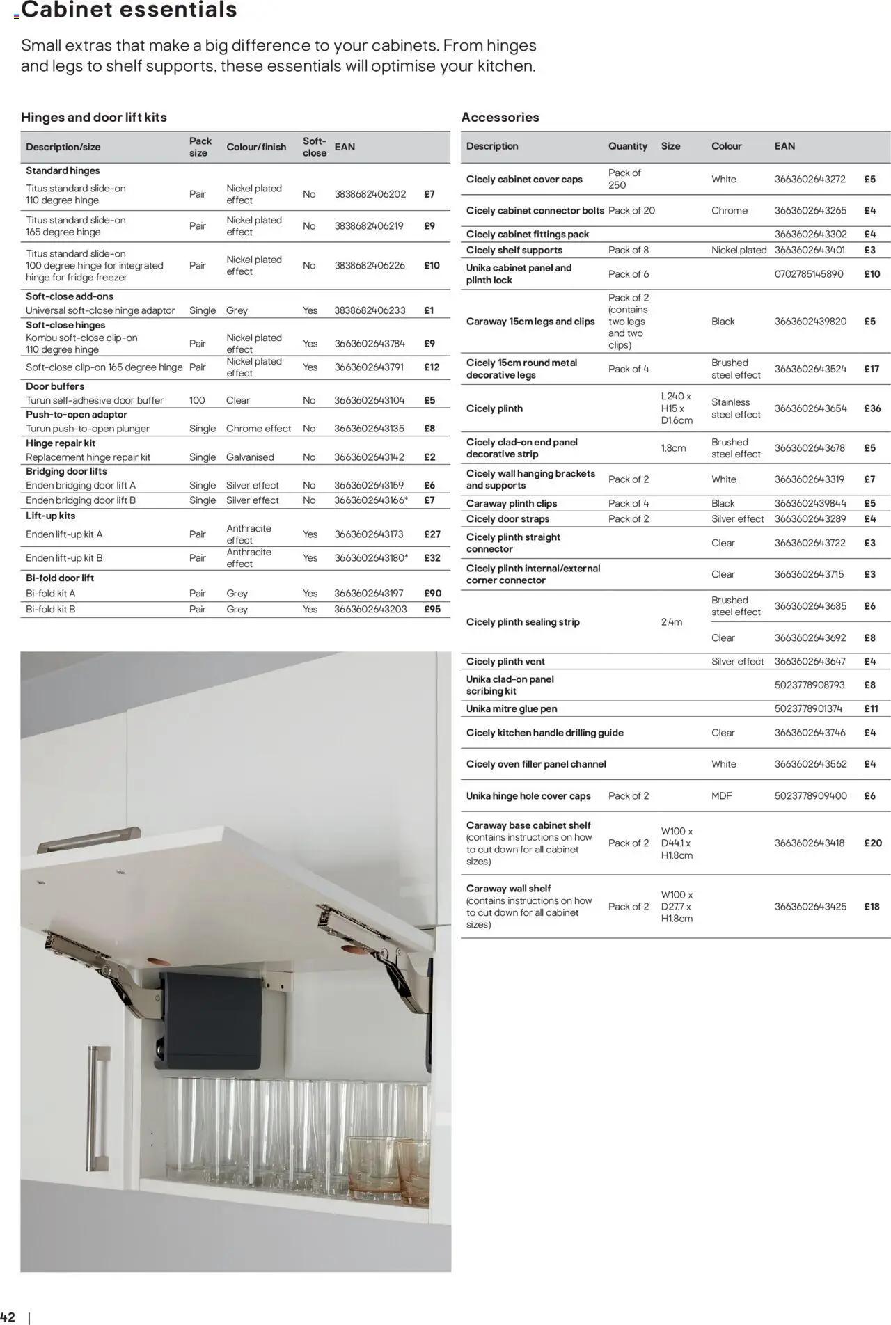 {H1} | Page: 42 | Products: Base cabinet, Handle, Door, Oven {H1} | Page: 42 | Products: Base cabinet, Handle, Door, Oven