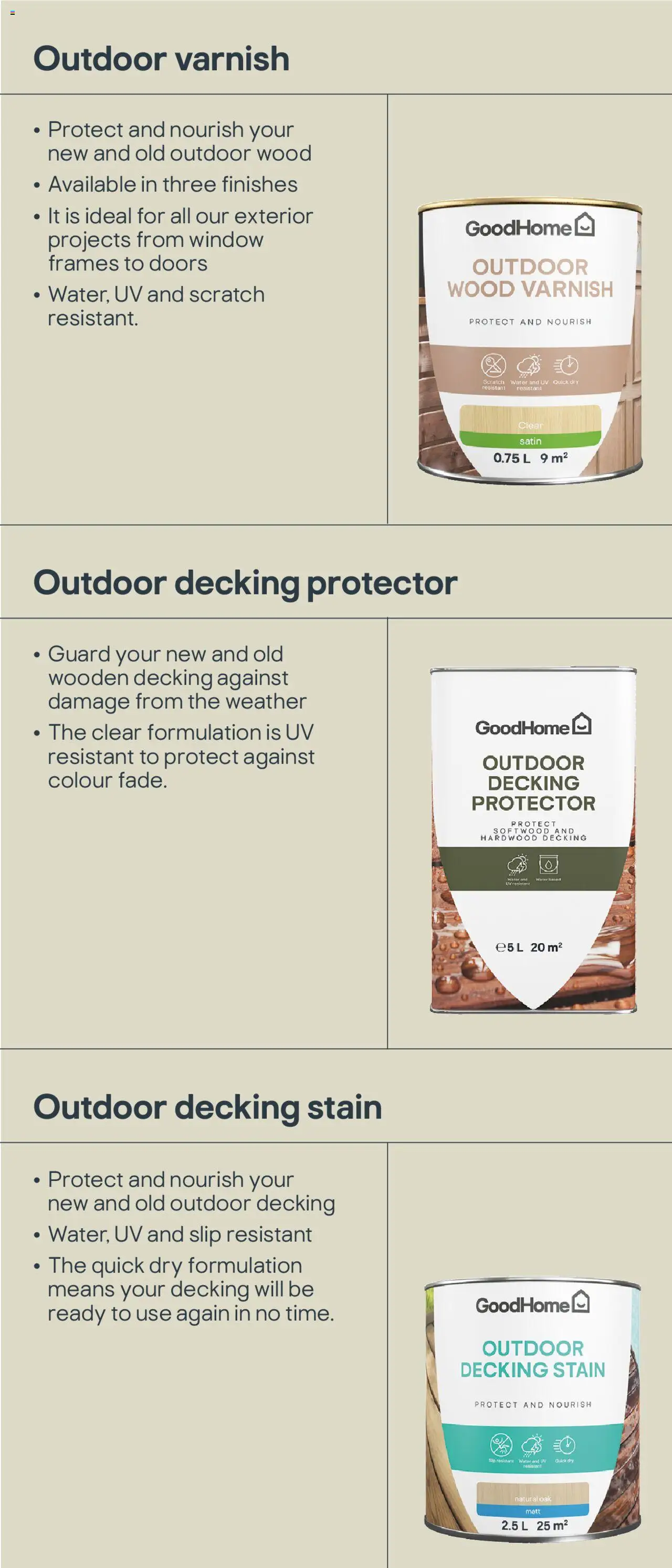 {H1} | Page: 9 | Products: Doors, Decking stain