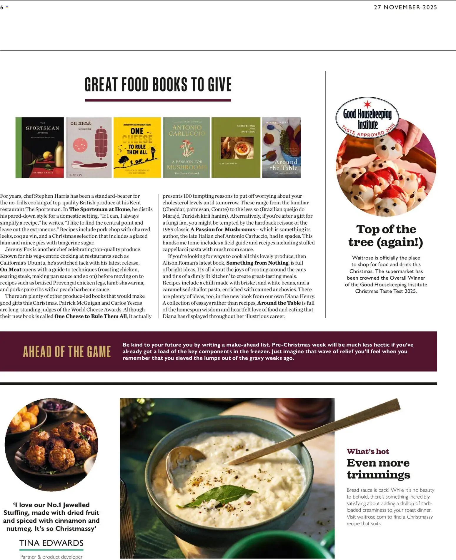 {H1} | Page: 6 | Products: Chicken, Bread, Pasta, Mushrooms