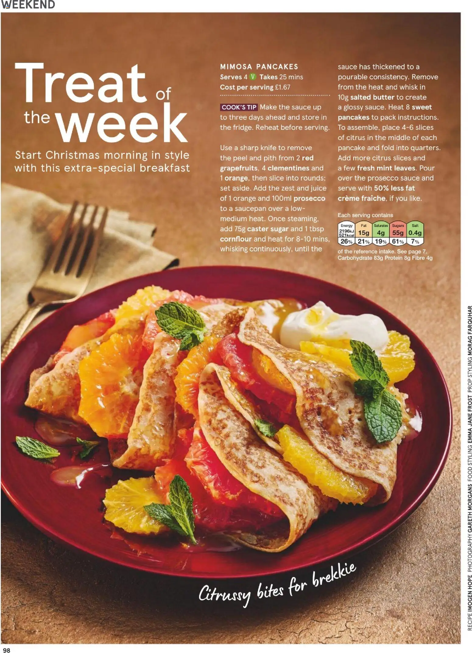 {H1} | Page: 98 | Products: Saucepan, Juice, Papier carton, Pancakes