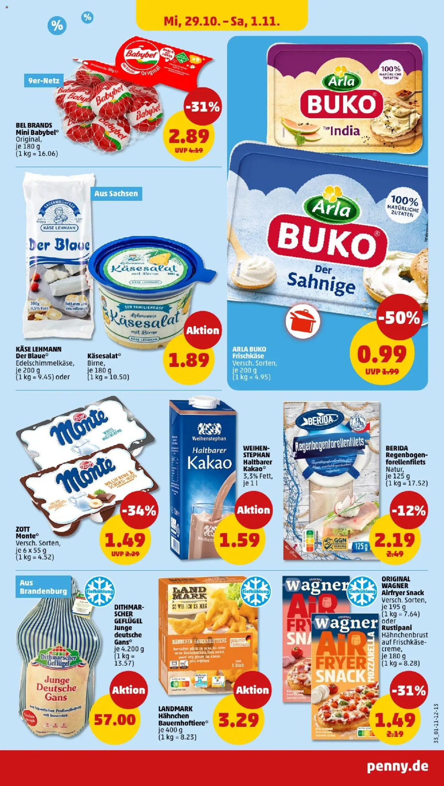 Penny - Sachsen – gültig ab 27.10.2025 | Seite: 35 | Produkte: Käse, Mozzarella, Birne, Frischkase Penny - Sachsen – gültig ab 27.10.2025 | Seite: 35 | Produkte: Käse, Mozzarella, Birne, Frischkase