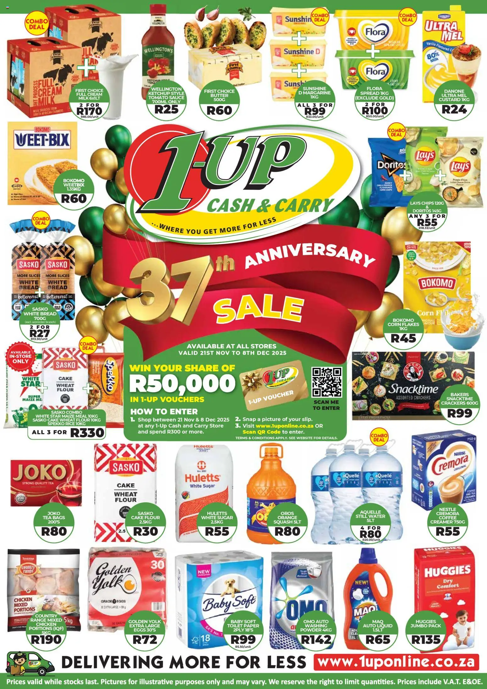 New 1UP Cash & Carry catalogue – valid from 21.11.2025 | Page: 1 | Products: Cake, Milk, Margarine, Tomato sauce New 1UP Cash & Carry catalogue – valid from 21.11.2025 | Page: 1 | Products: Cake, Milk, Margarine, Tomato sauce
