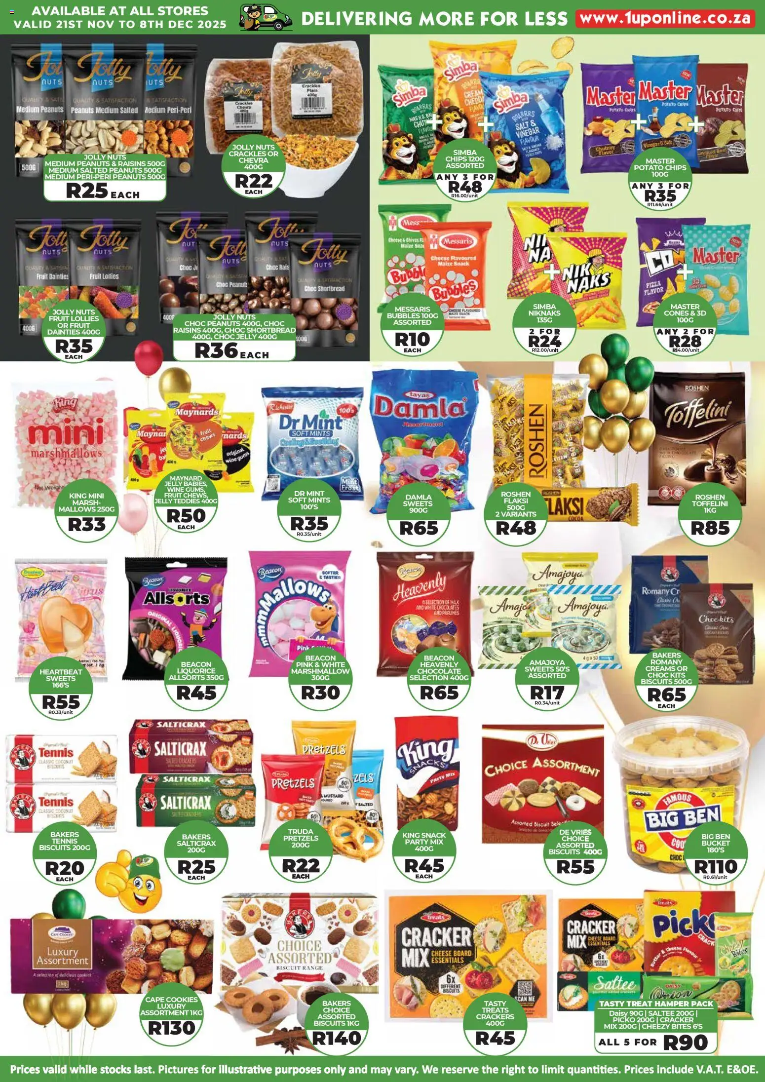 New 1UP Cash & Carry catalogue – valid from 21.11.2025 | Page: 2 | Products: Biscuits, Wine, Chips, Nuts New 1UP Cash & Carry catalogue – valid from 21.11.2025 | Page: 2 | Products: Biscuits, Wine, Chips, Nuts