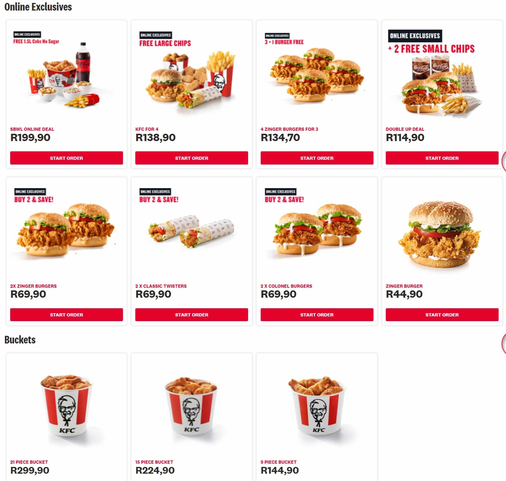 KFC Specials South Africa – Free Burger 2