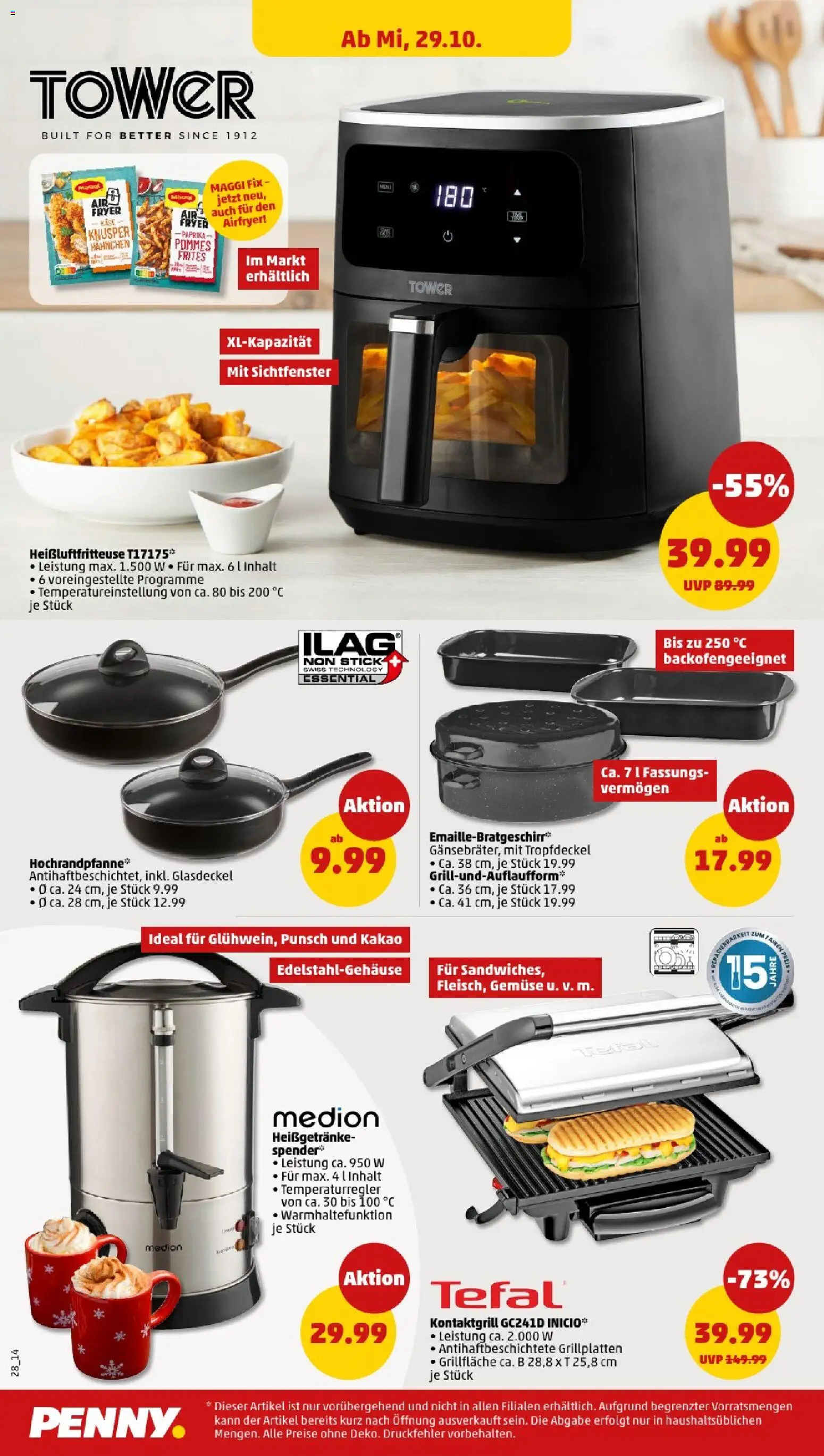 Penny - Baden-Württemberg – gültig ab 27.10.2025 | Seite: 30 | Produkte: Hahnchen, Maggi, Gemüse, Heißluftfritteuse Penny - Baden-Württemberg – gültig ab 27.10.2025 | Seite: 30 | Produkte: Hahnchen, Maggi, Gemüse, Heißluftfritteuse
